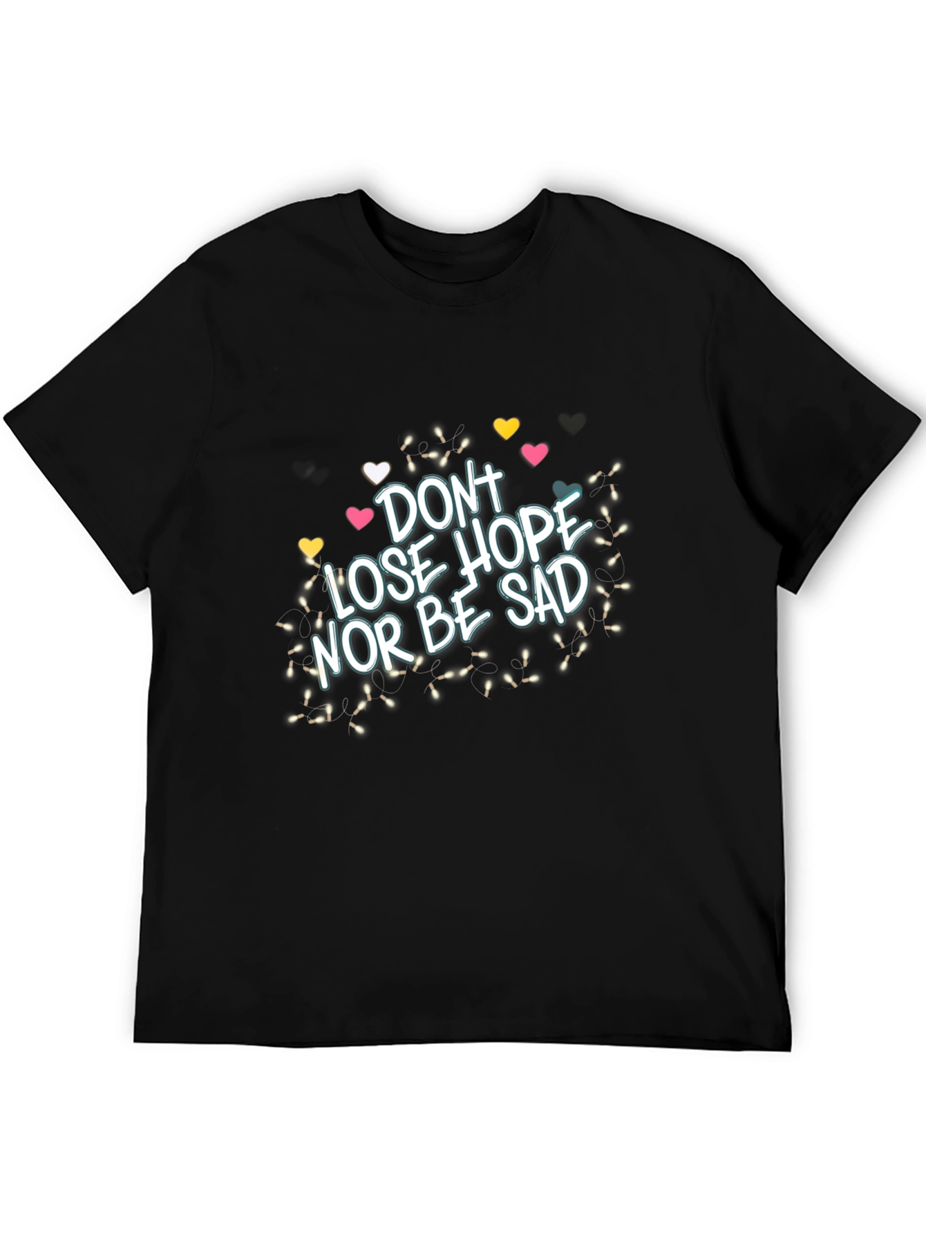 Black Don't Lose Hope Graphic Tee - Inspiring Black T-Shirt view 5