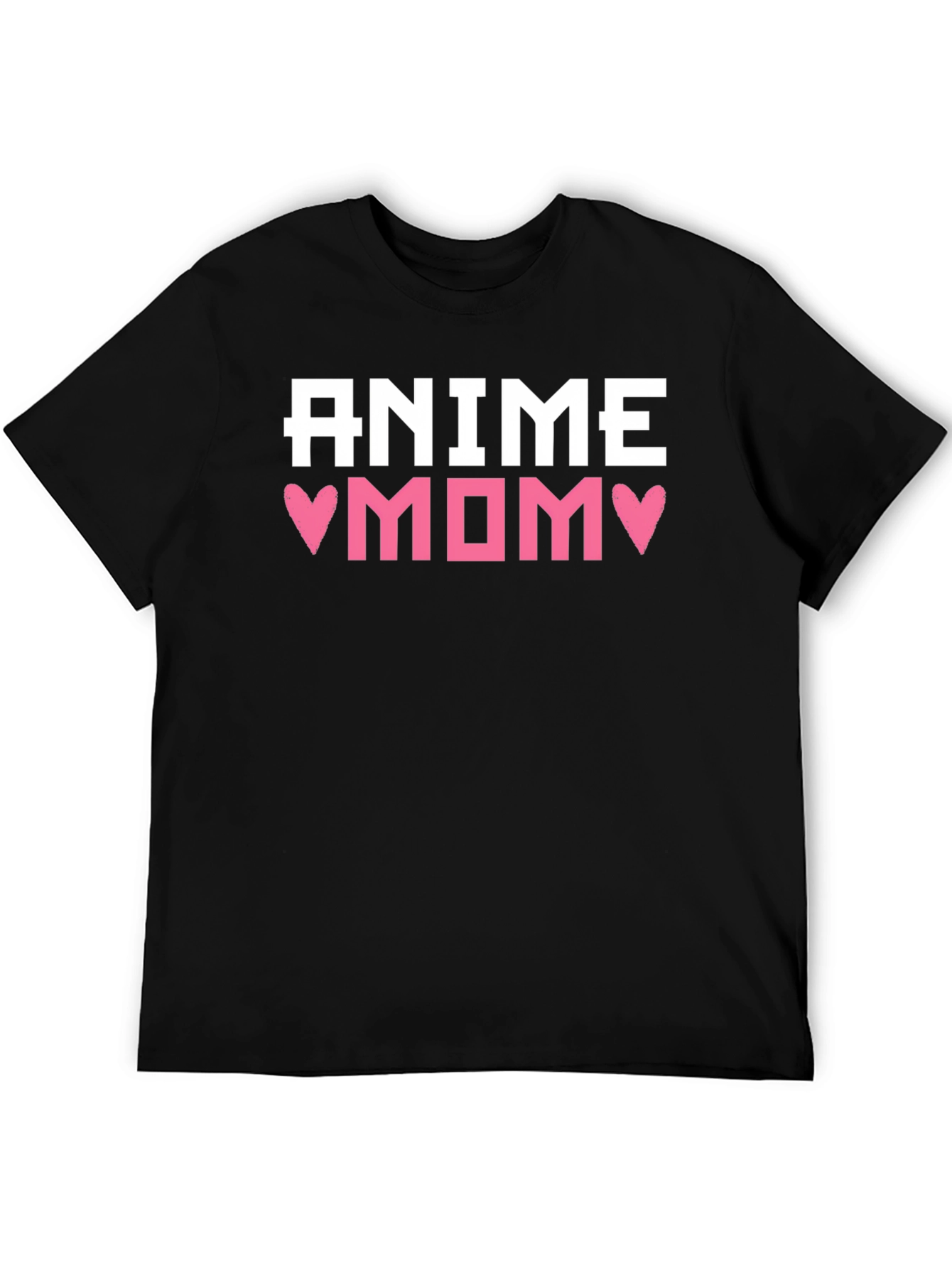 Black Anime Mom Black T-Shirt view 5