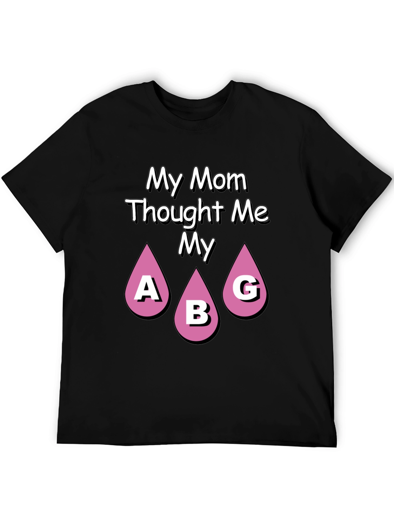 Black Funny Mom ABG T-Shirt - Novelty Graphic Tee view 5