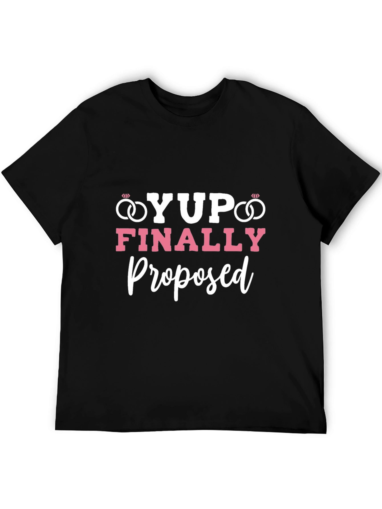 Black Yup! Finally Proposed Black Graphic Tee view 5
