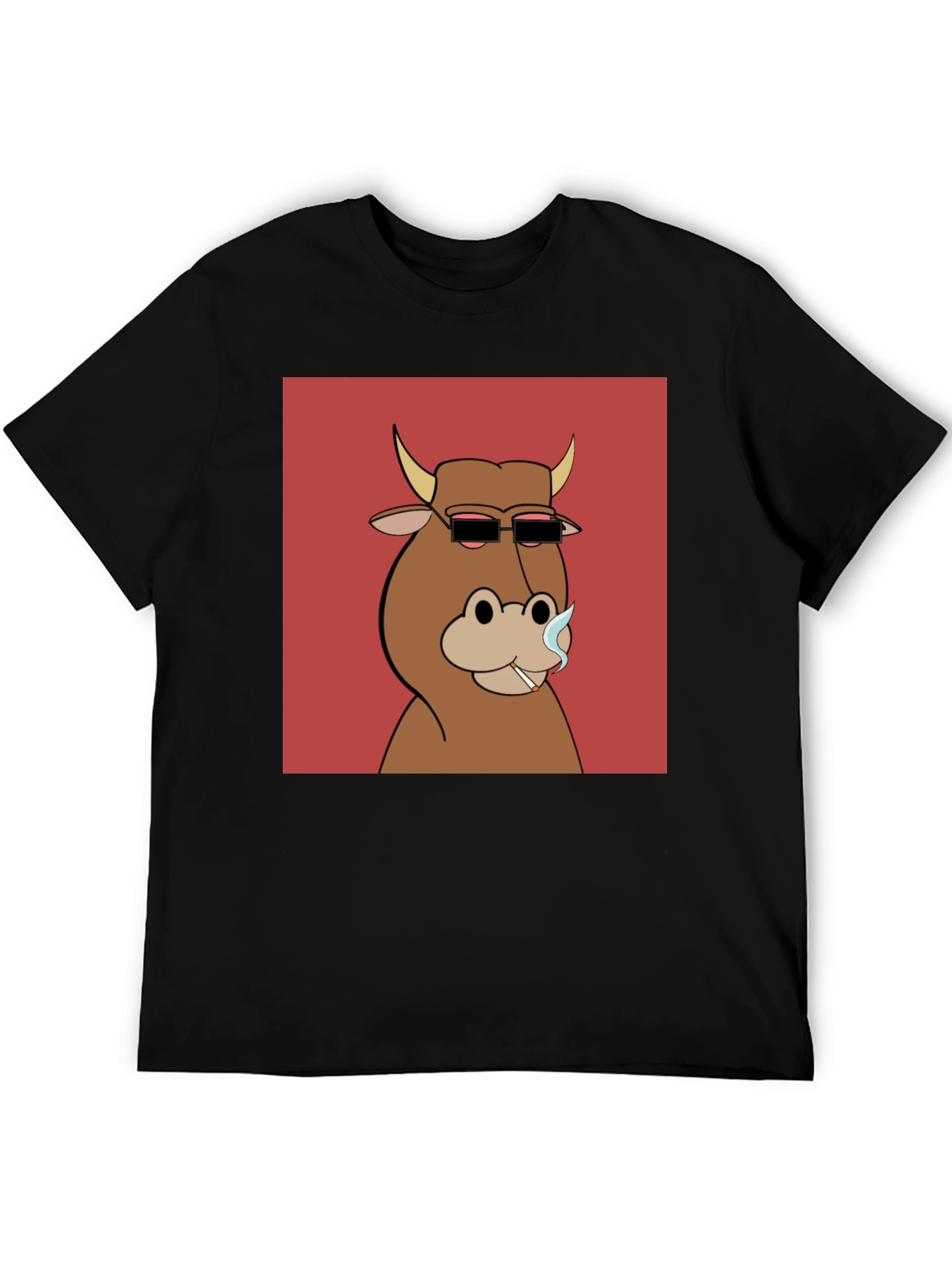 Black Cool Bull NFT T-Shirt view 5