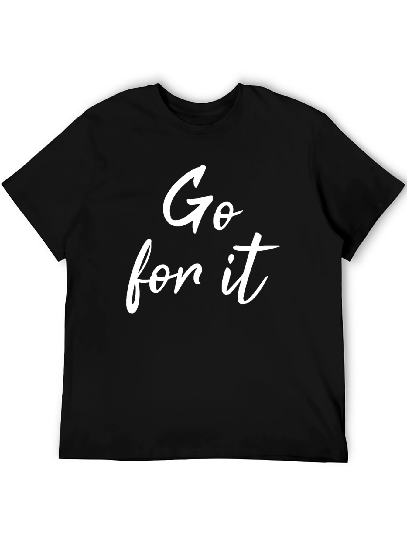 Black Go for It Black Graphic Tee - Motivational Shirt view 5