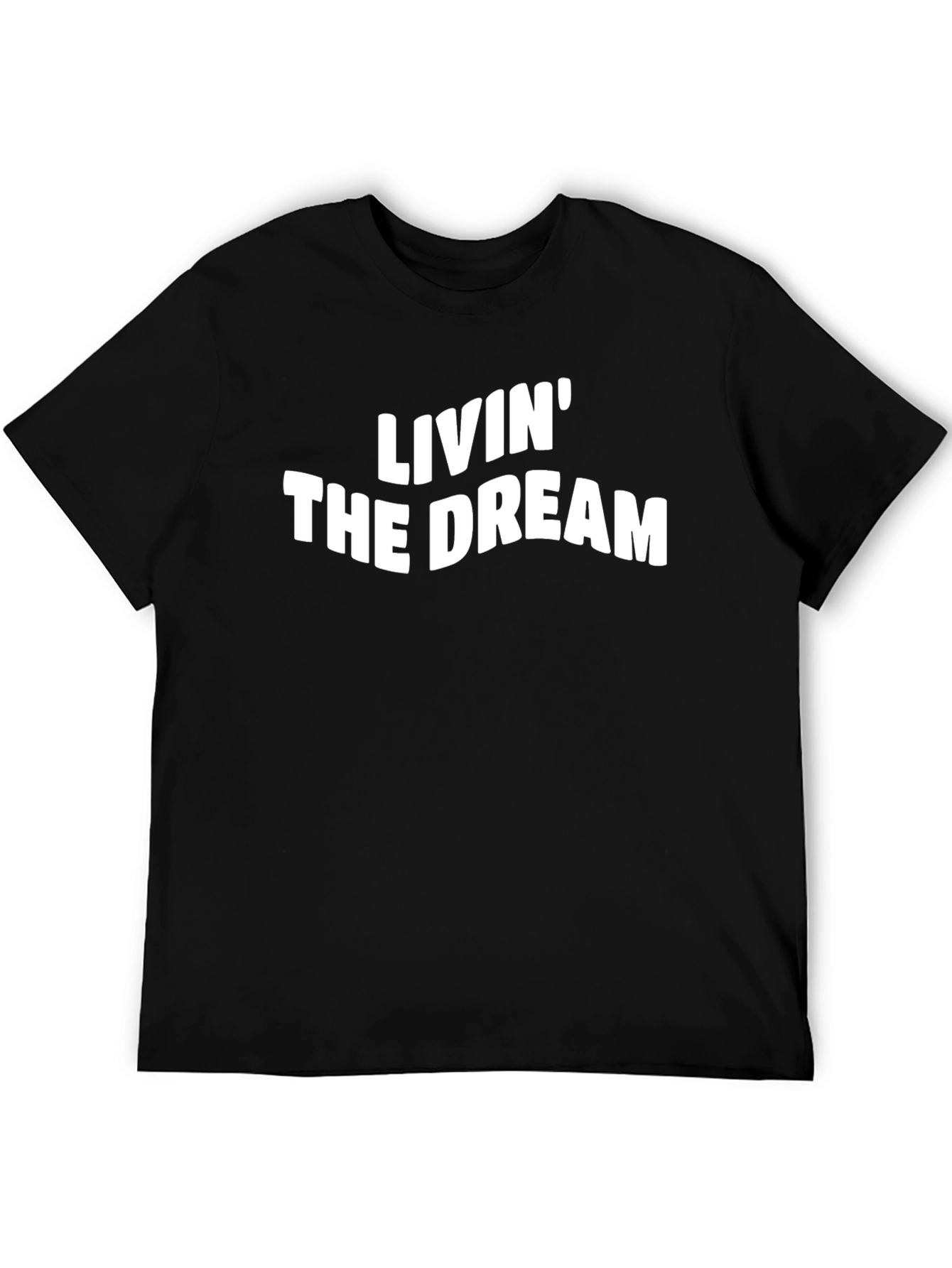Black Livin' The Dream Graphic T-Shirt - Soft Cotton Blend view 5