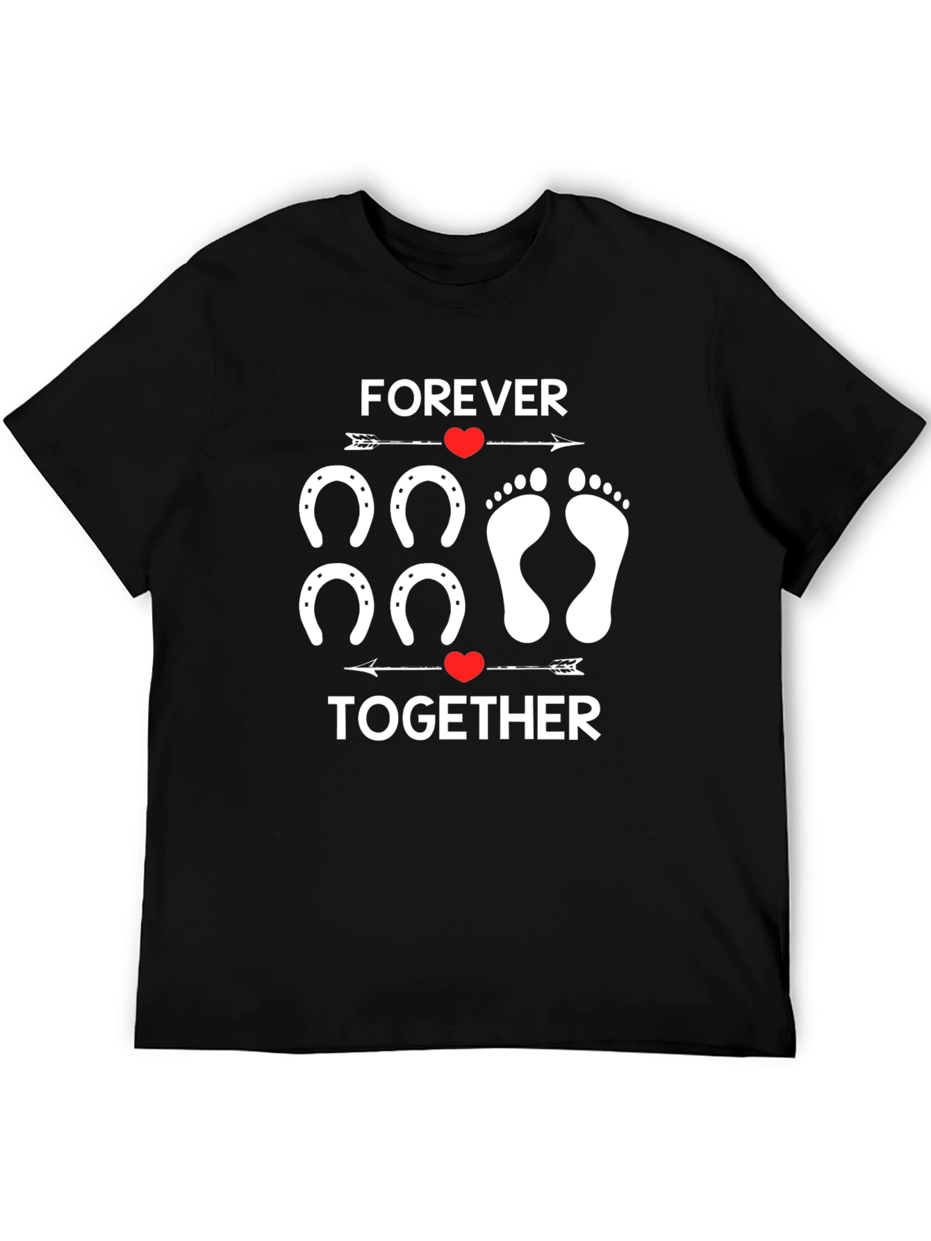 Black Forever Together Graphic T-Shirt - Couples Tee view 5