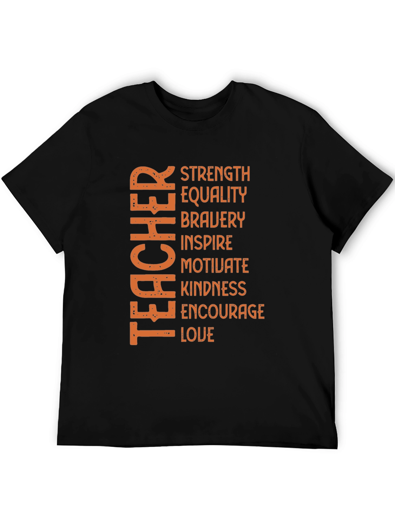 Black Teacher Strength Equality T-Shirt view 5
