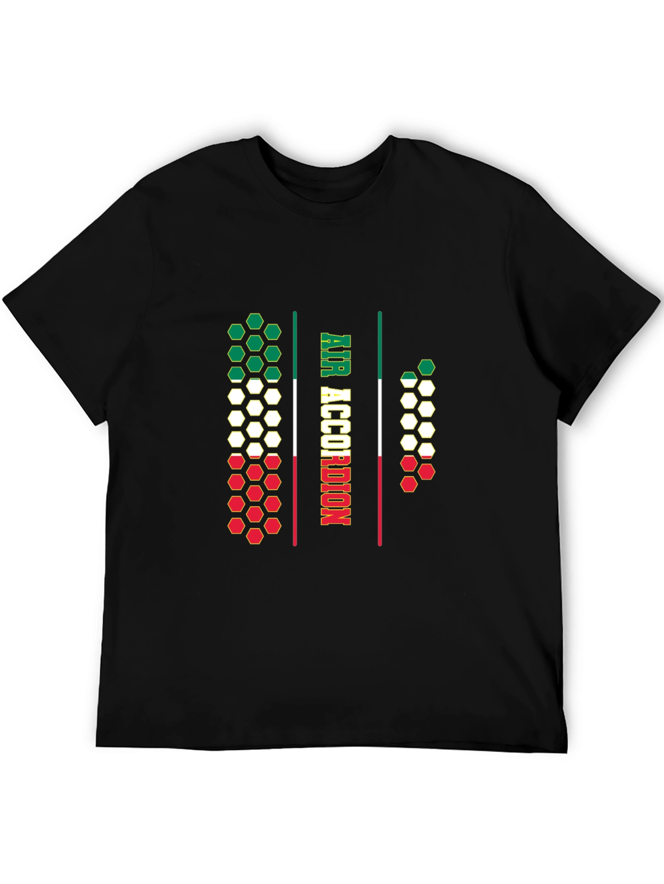 Black Air Accordion Italian Flag T-Shirt view 5
