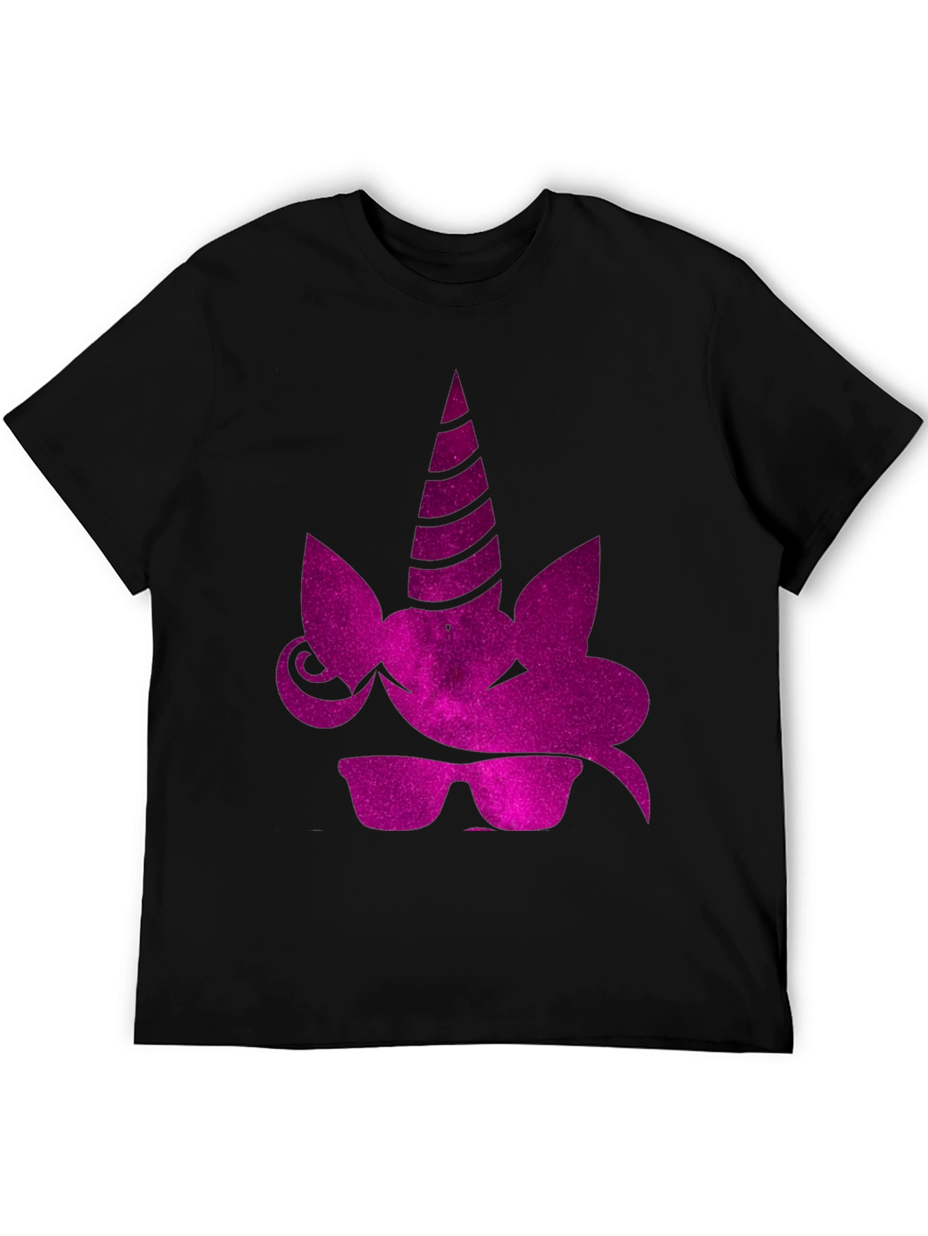 Black Cool Unicorn Tee - Black Graphic T-Shirt view 5