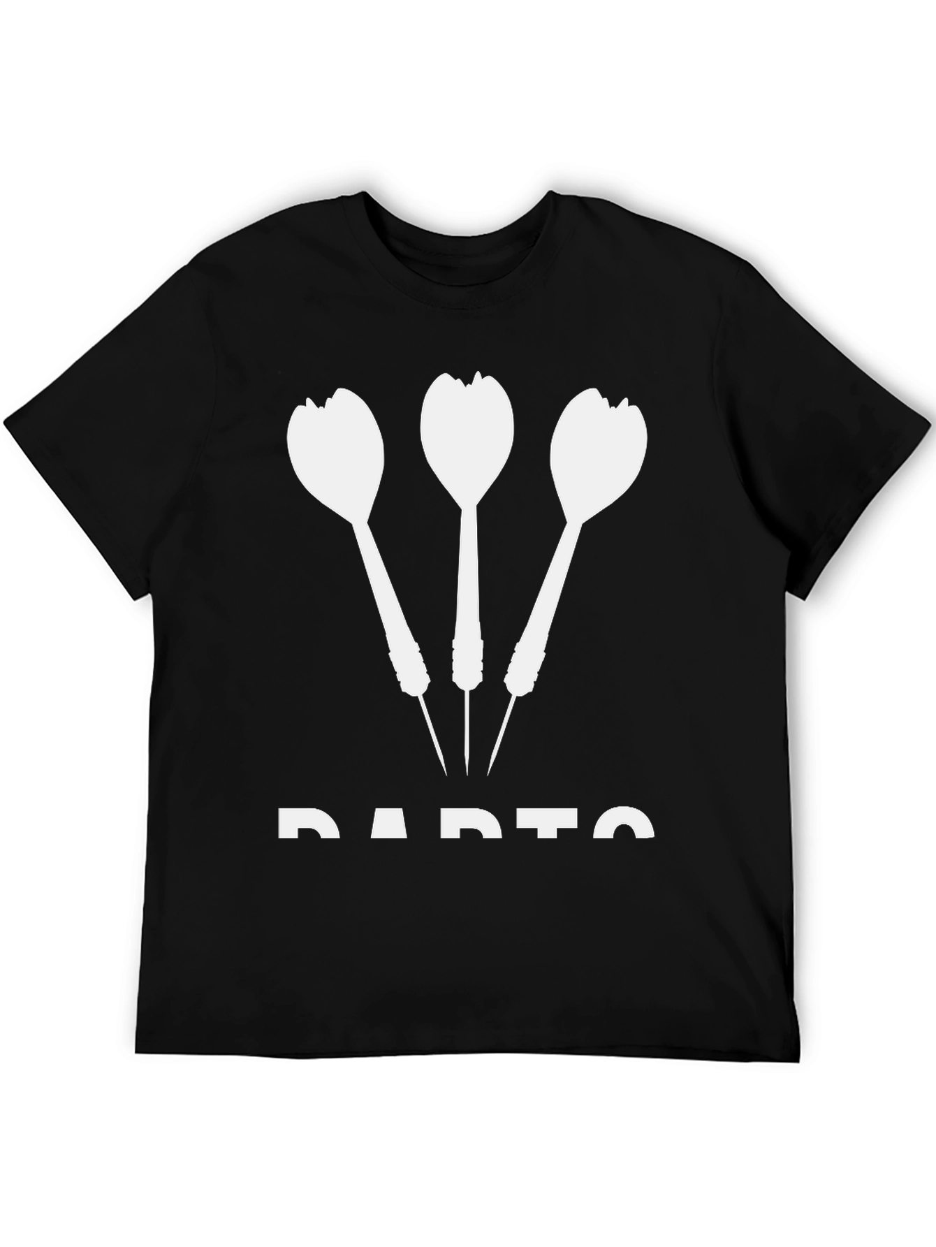Black Darts Graphic T-Shirt - Black Cotton Tee view 5