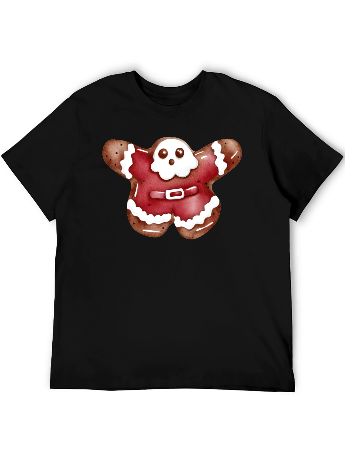 Black Gingerbread Ghost T-Shirt view 5
