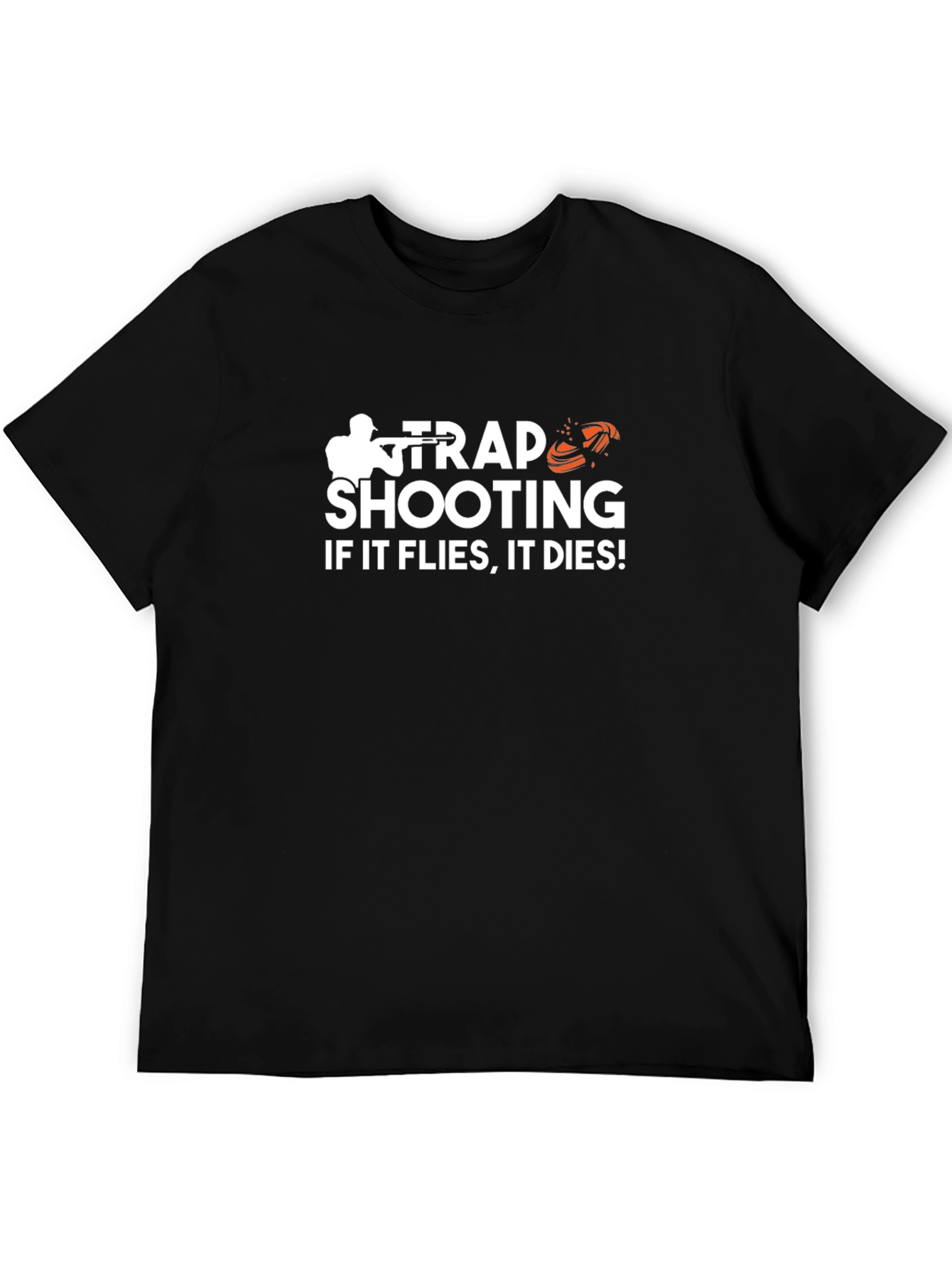 Black Trap Shooting T-Shirt: If It Flies, It Dies! view 5