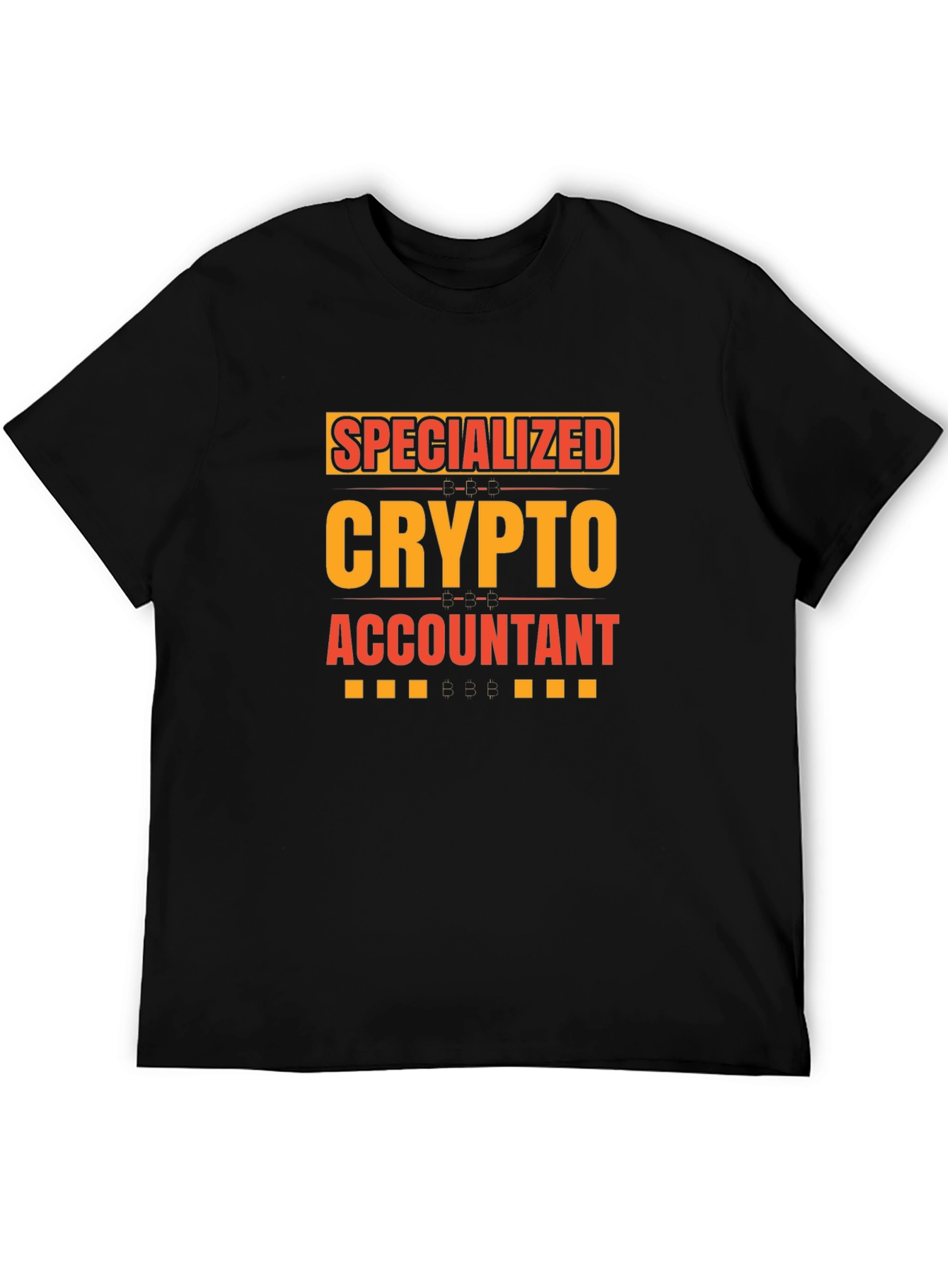Black Specialized Crypto Accountant Black T-Shirt view 5