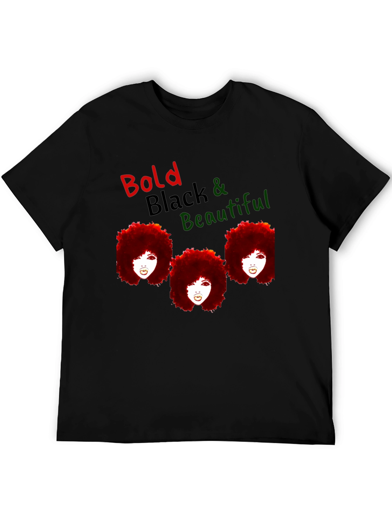 Black Bold Black & Beautiful Graphic T-Shirt view 5