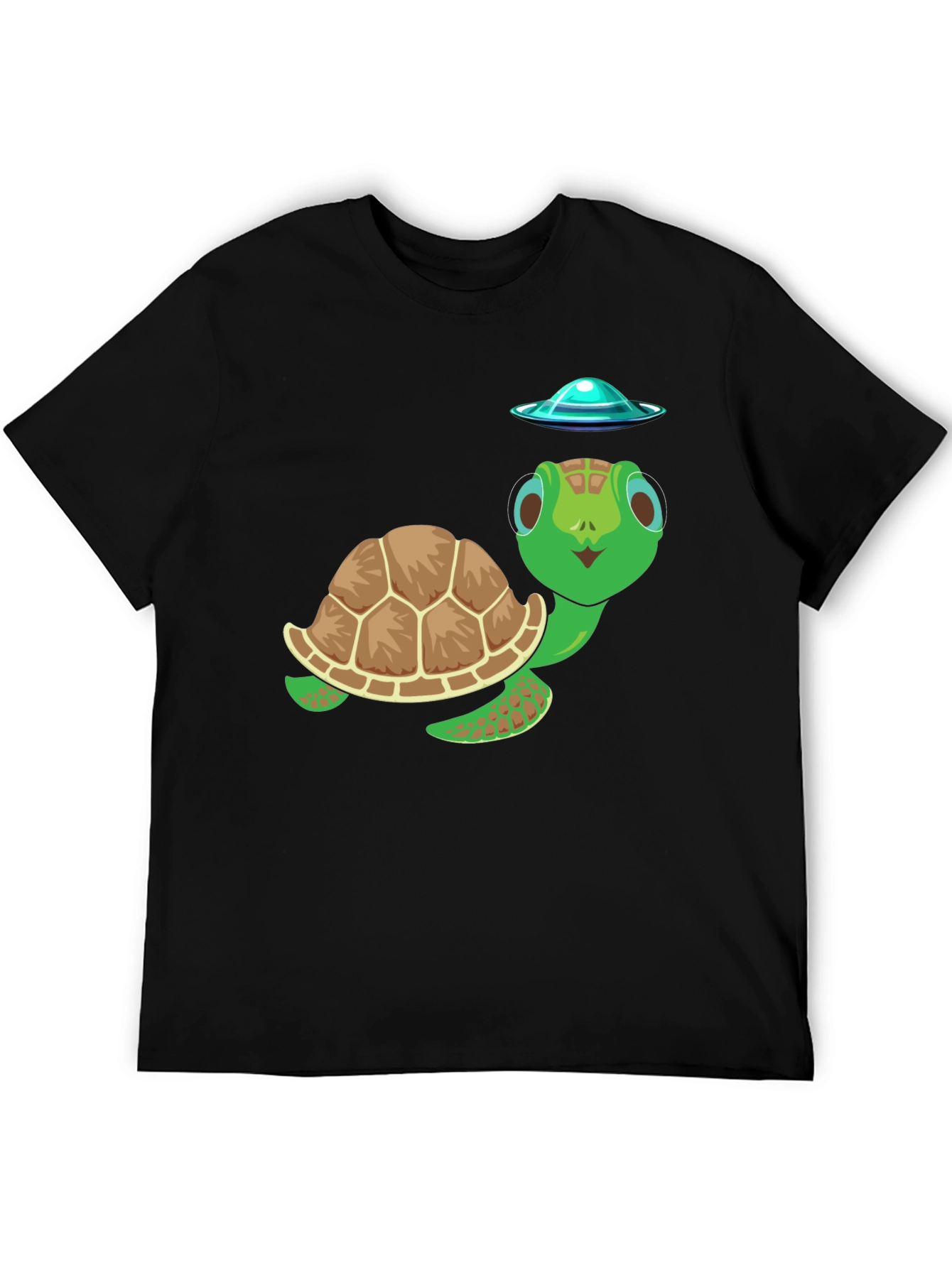 Black Turtle UFO Graphic Tee - Fun & Unique Design view 5