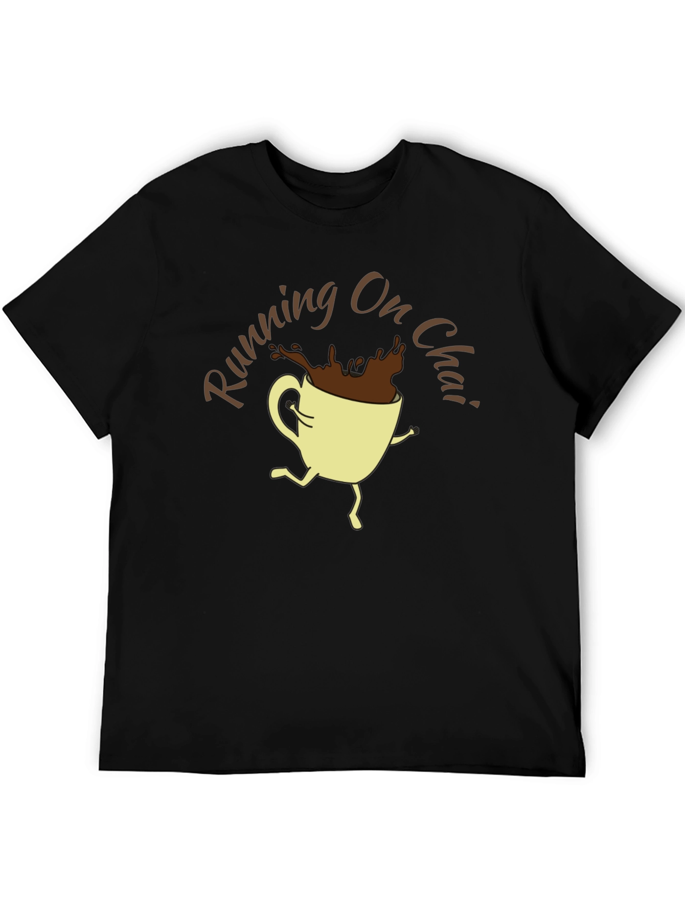 Running On Chai Graphic T-Shirt - Coffee Lover Tee - 5