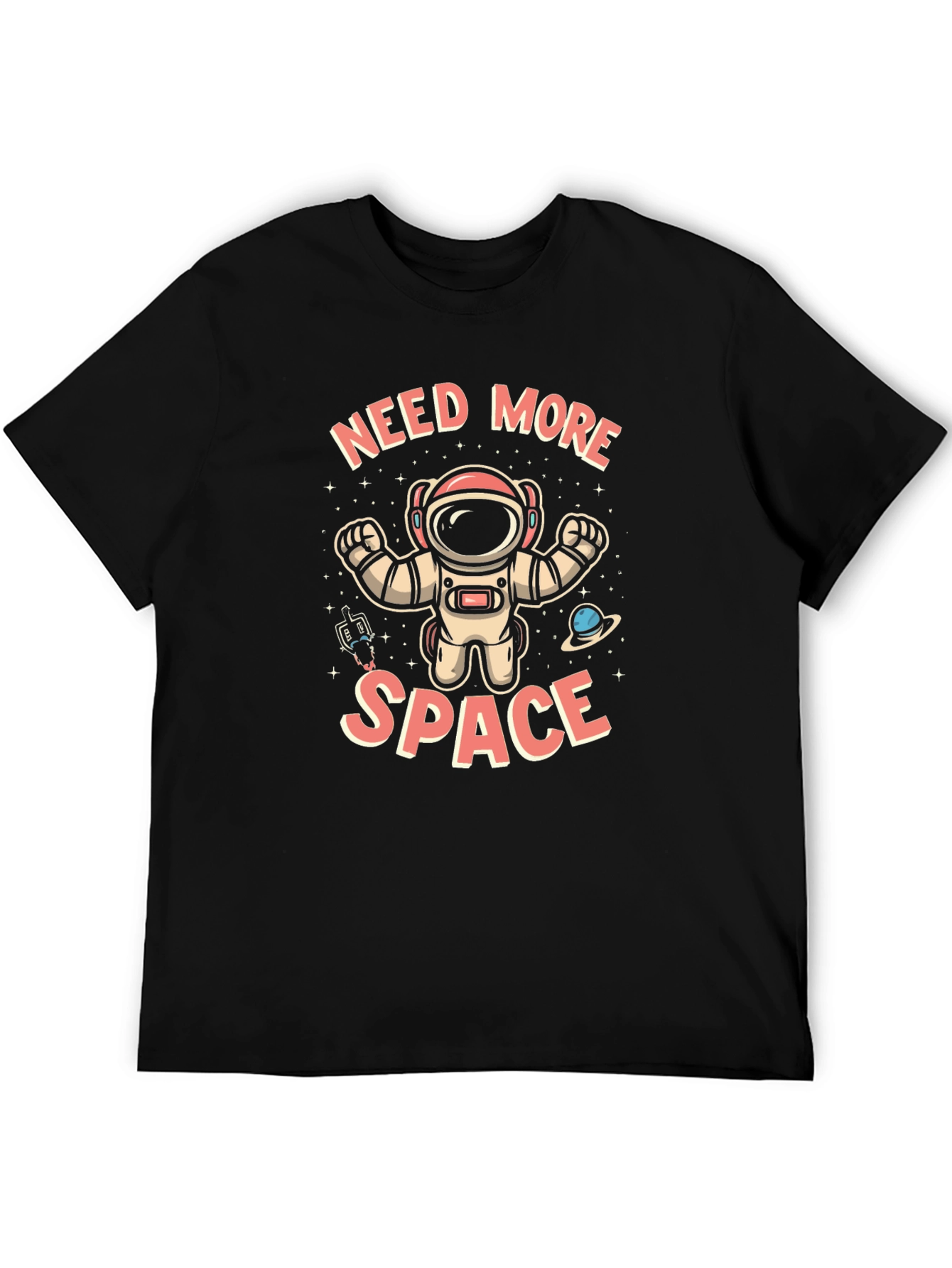 Black Need More Space T-Shirt view 5