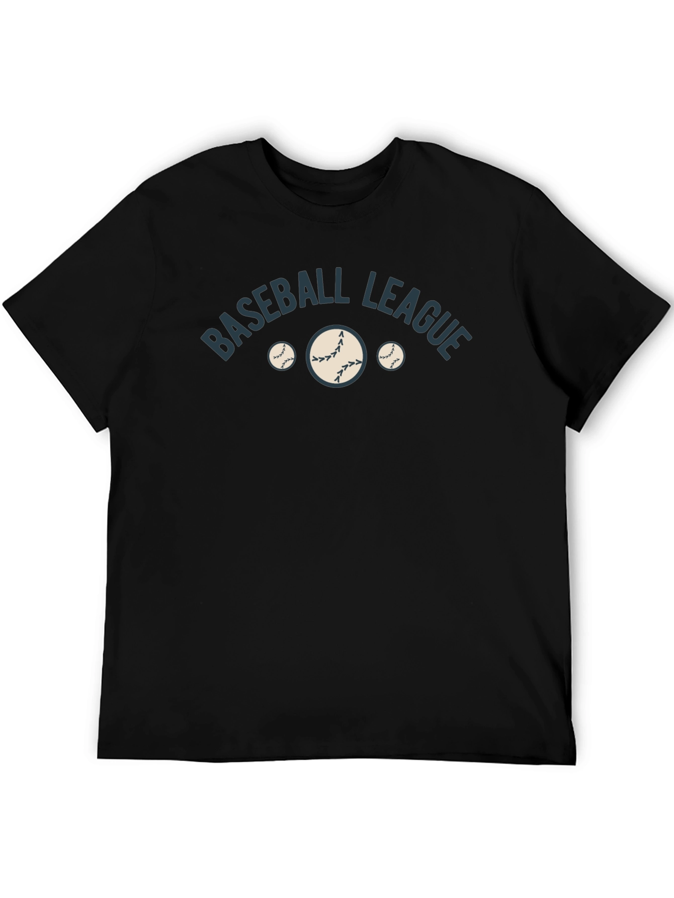 Black Baseball League Graphic Tee - Stylish Cotton Comfort view 5
