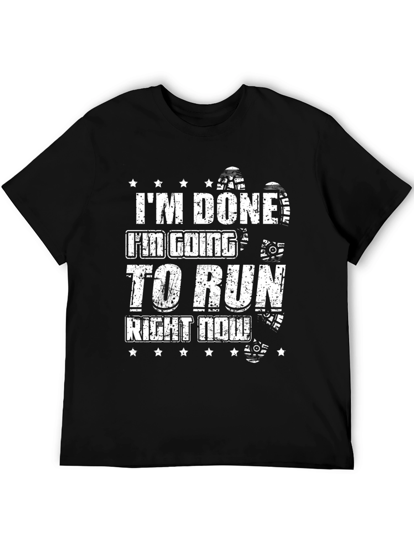 Black I'm Done I'm Going to Run T-Shirt view 5