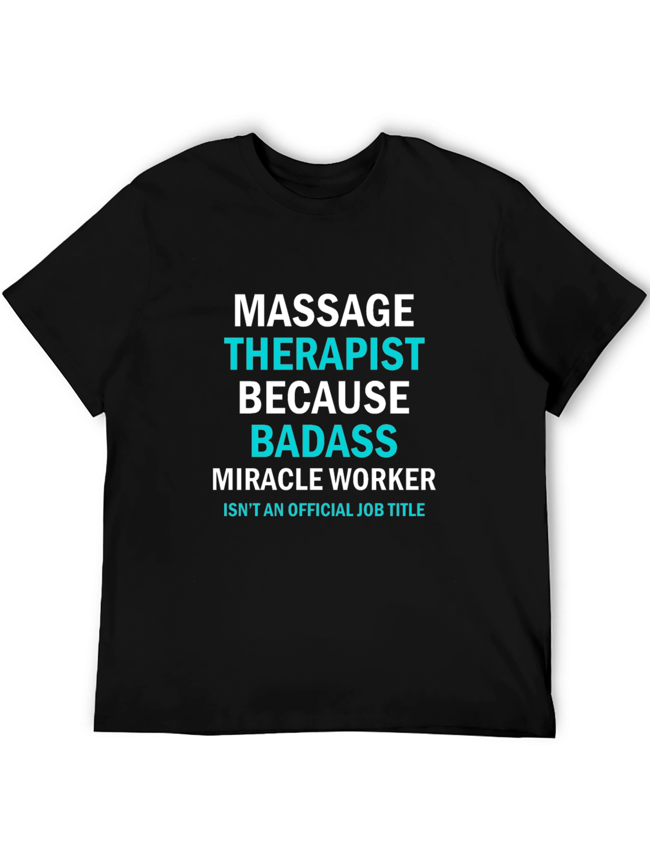 Black Massage Therapist Badass Funny T-Shirt view 5