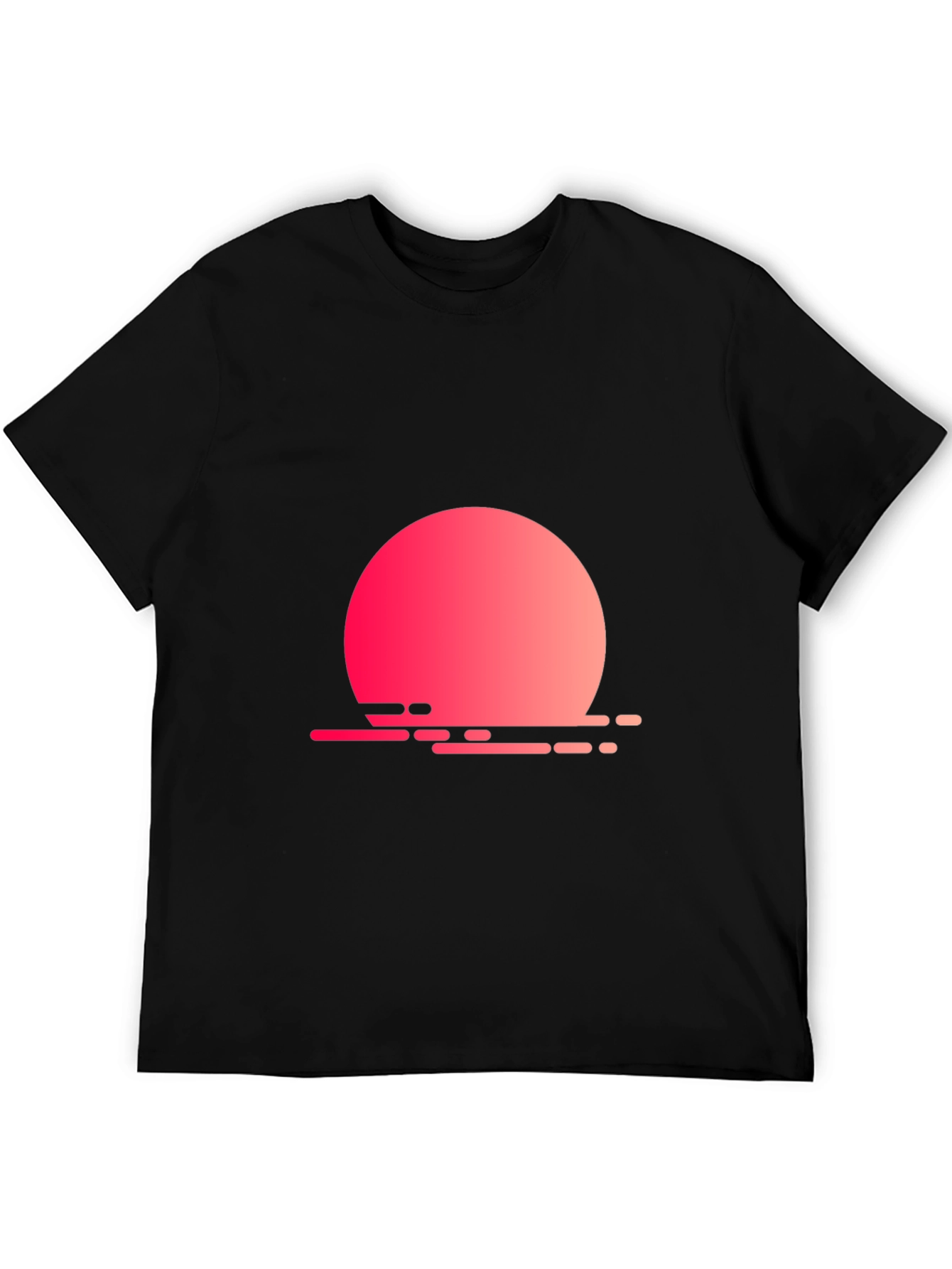 Black Sunset Graphic Black Tee view 5