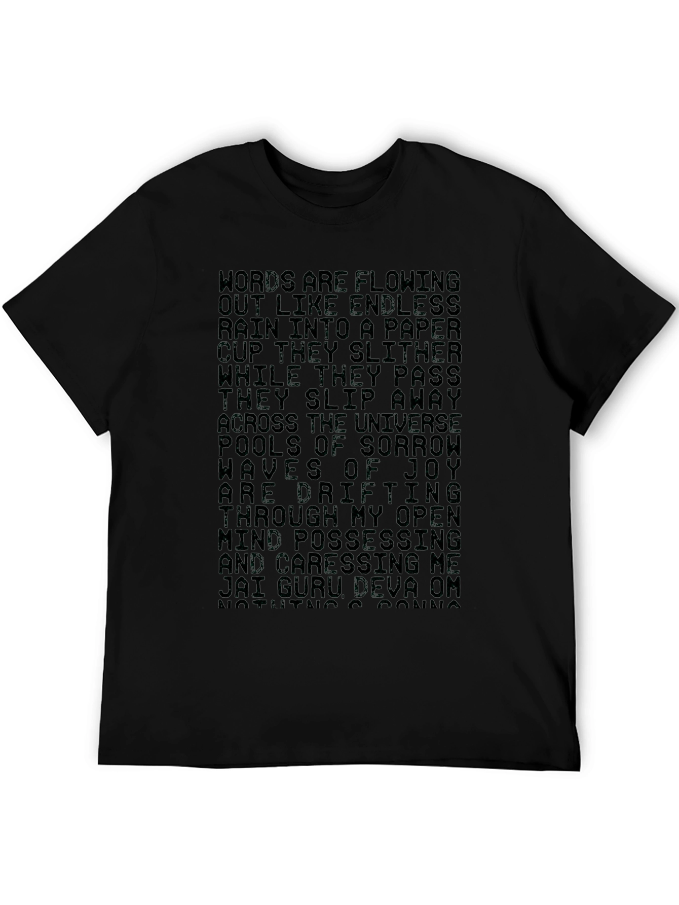 Black Poetic Statement Graphic Tee view 5