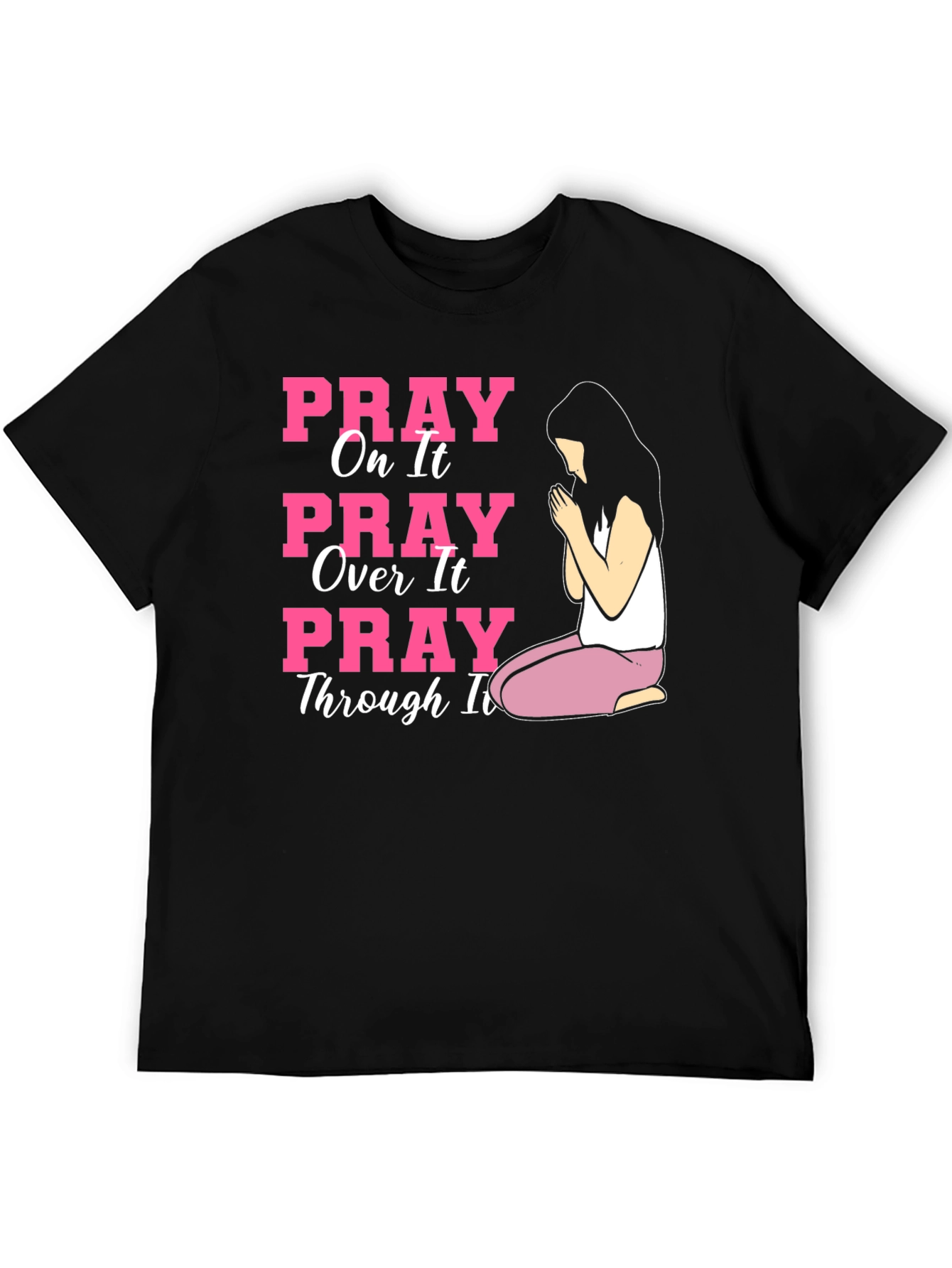 Black Pray On It Graphic Tee view 5