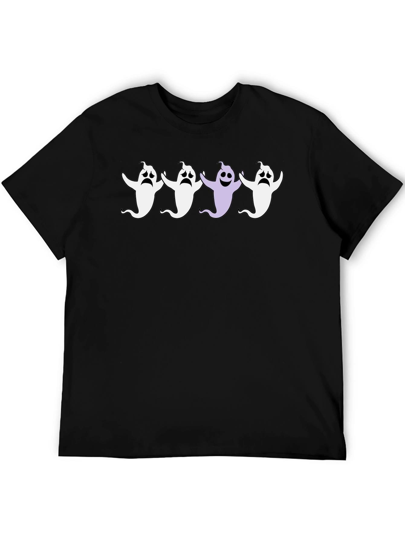 Black Spooky Ghost T-Shirt - Halloween Party Ready! view 5