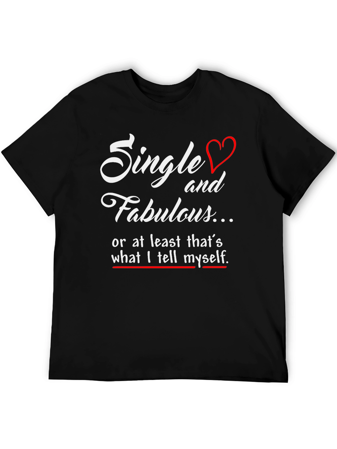 Black Single and Fabulous Men's Black Graphic Tee view 5