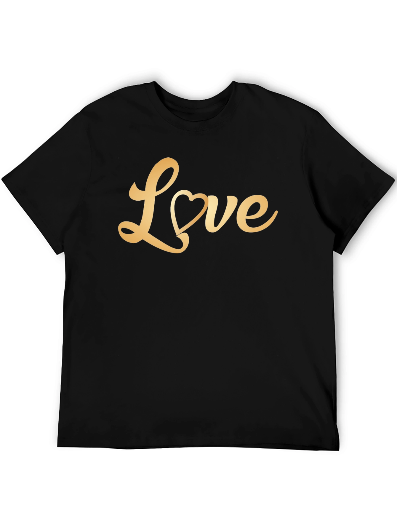 Black Love Heart Graphic Tee - Stylish Black T-Shirt view 5