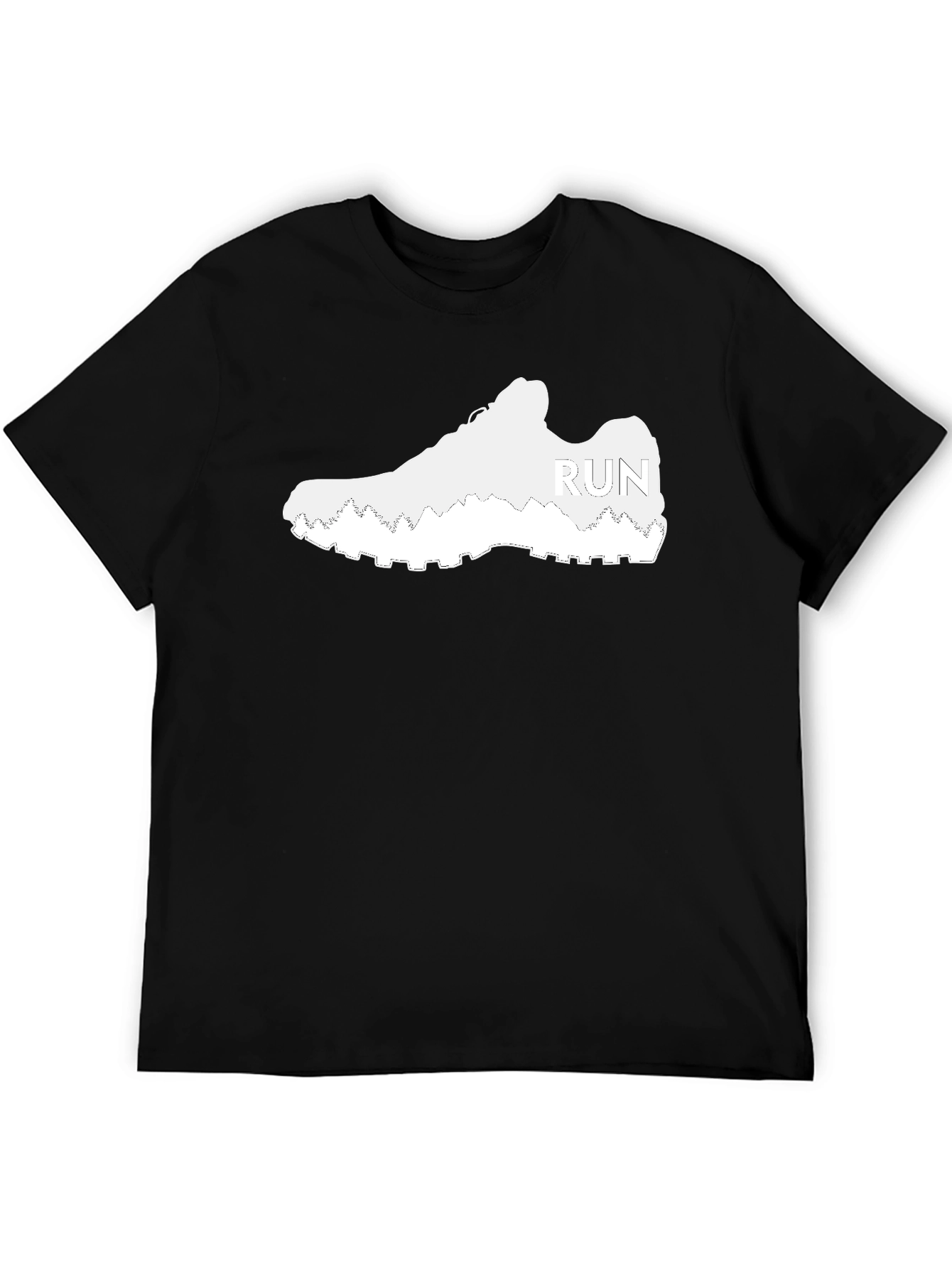 Black Run Shoe Graphic Tee - Active Lifestyle Apparel view 5