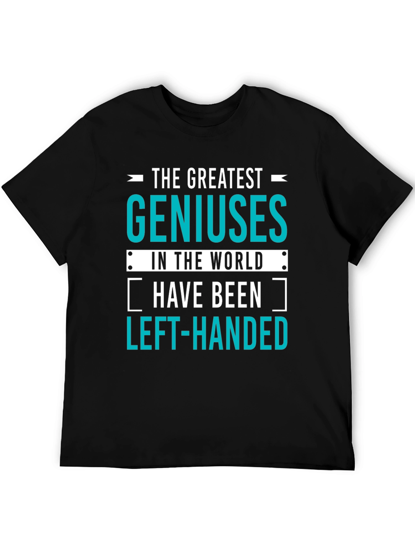 Black Genius Left-Handed T-Shirt: Funny Gift for Smart People! view 5