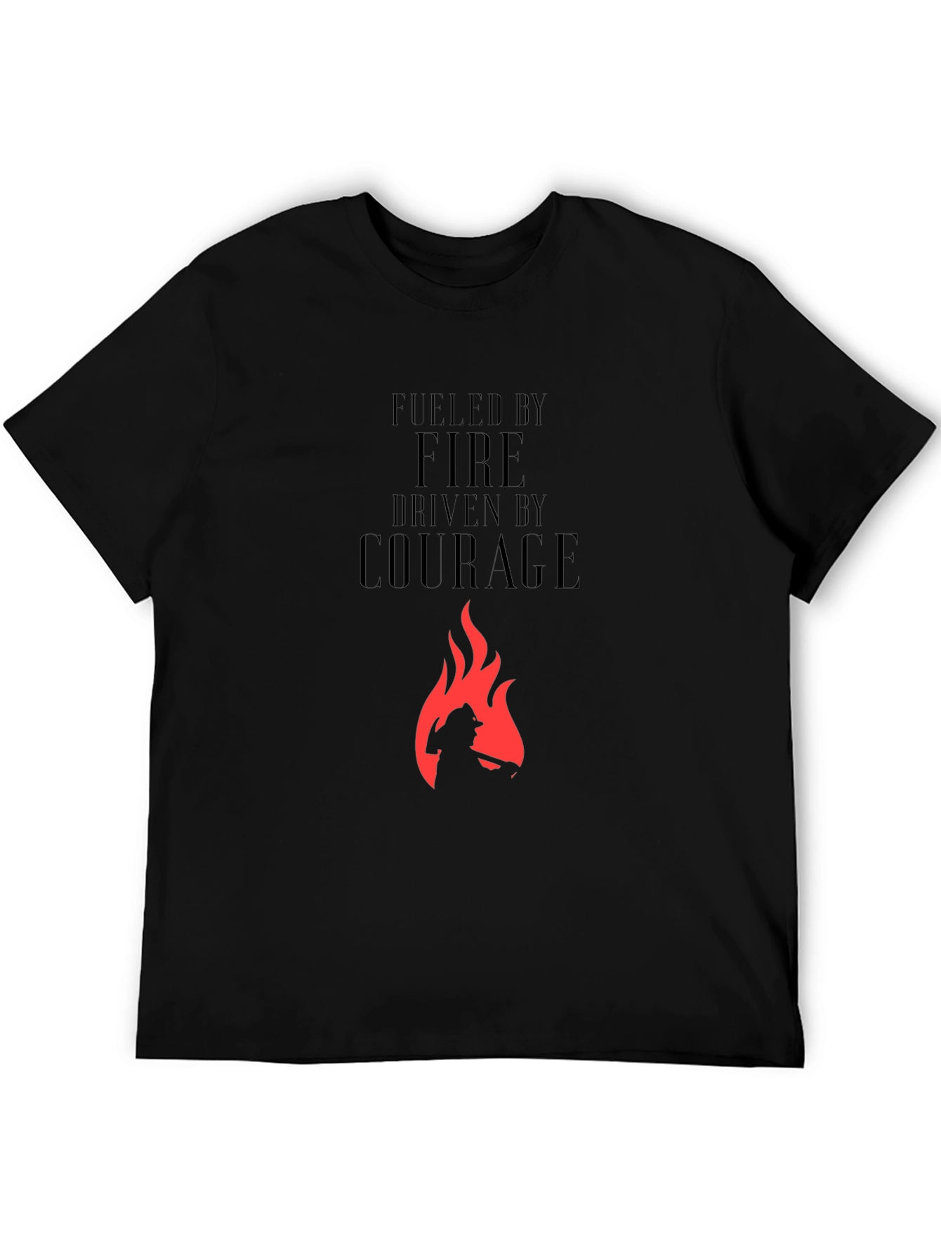 Black Fueled By Fire Courage T-Shirt view 5