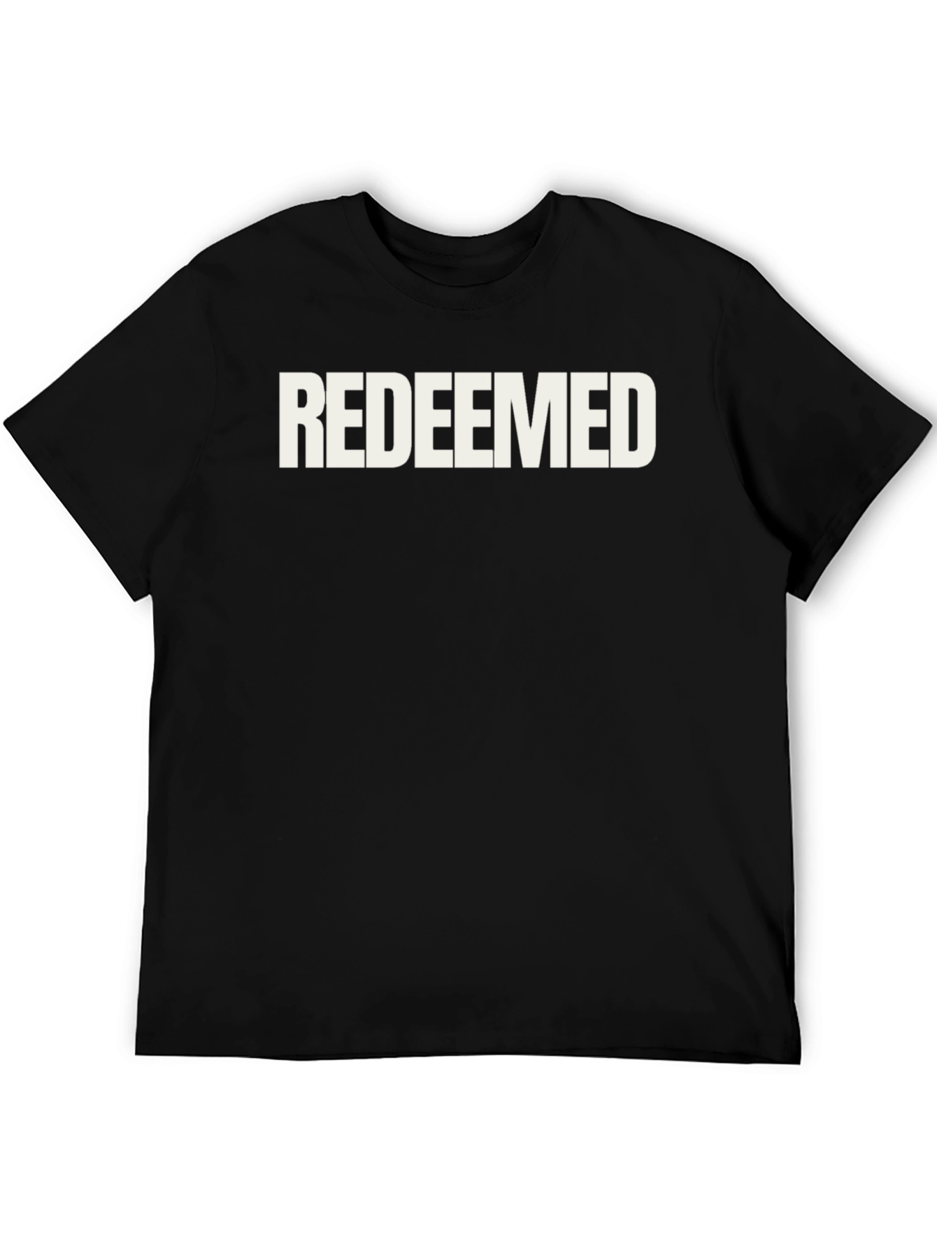 Black Redeemed Graphic Print Crew Neck T-Shirt view 5