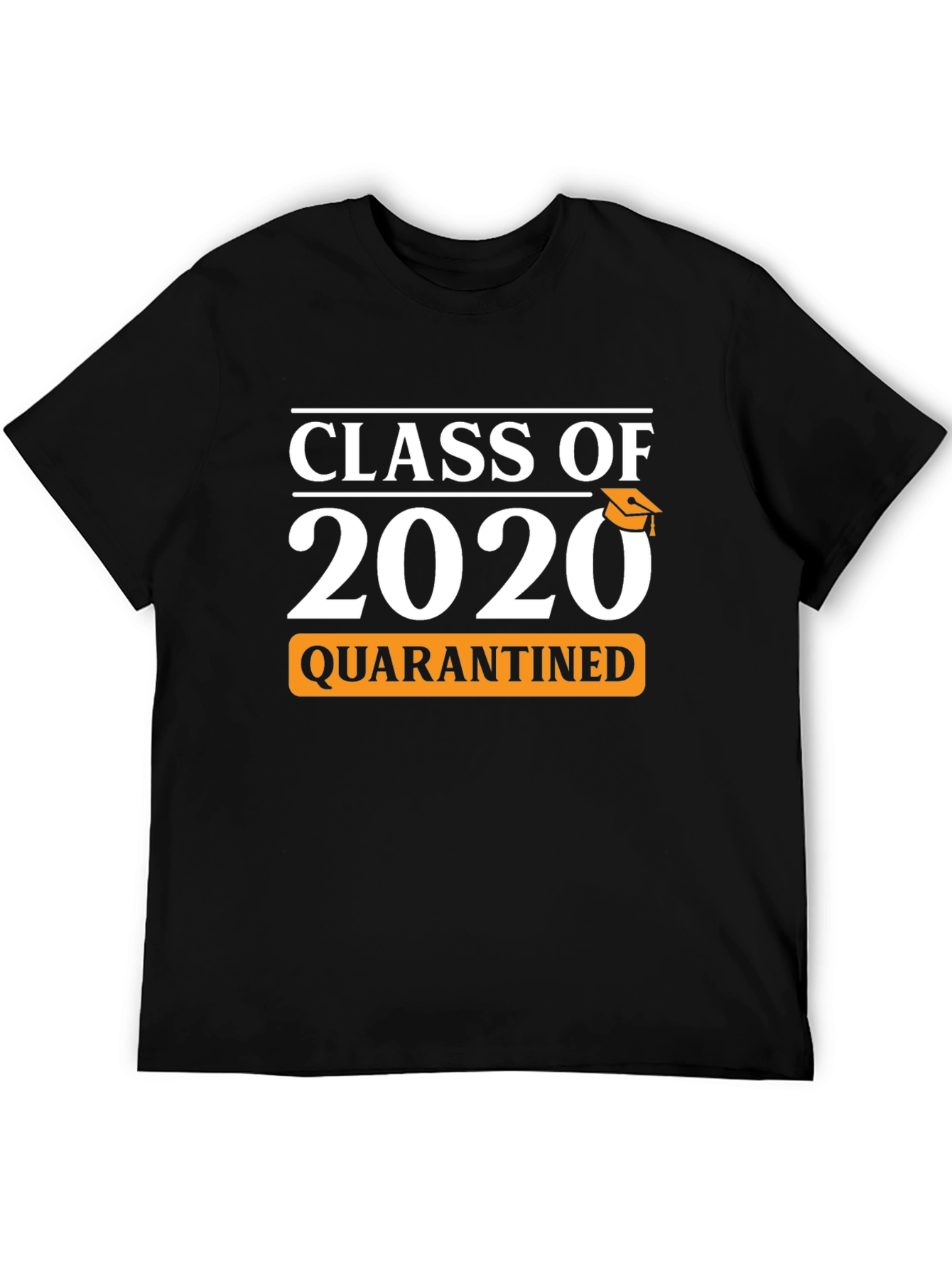 Black Class of 2020 Quarantined T-Shirt view 5