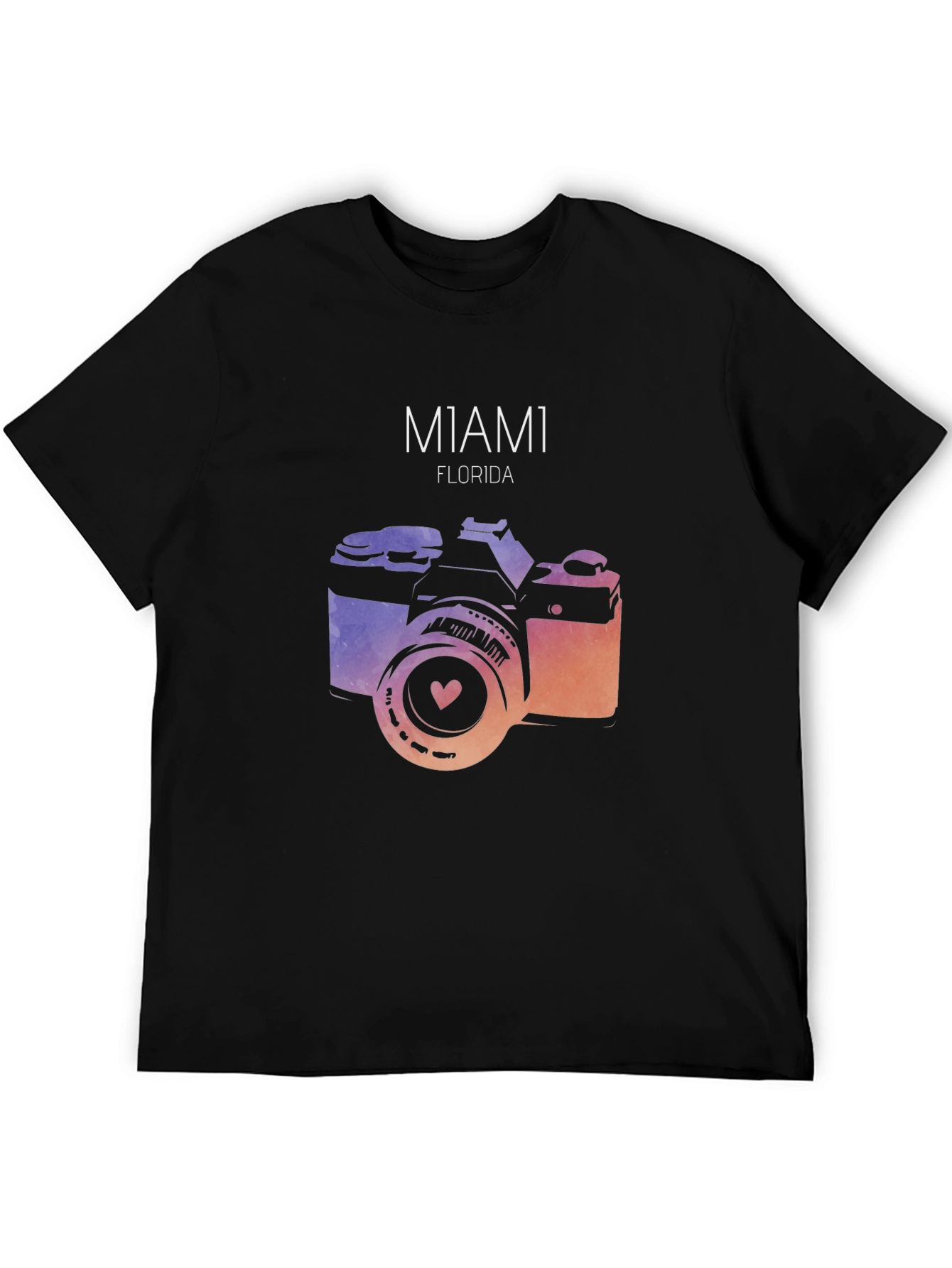 Miami Florida Camera Graphic T-Shirt - 5