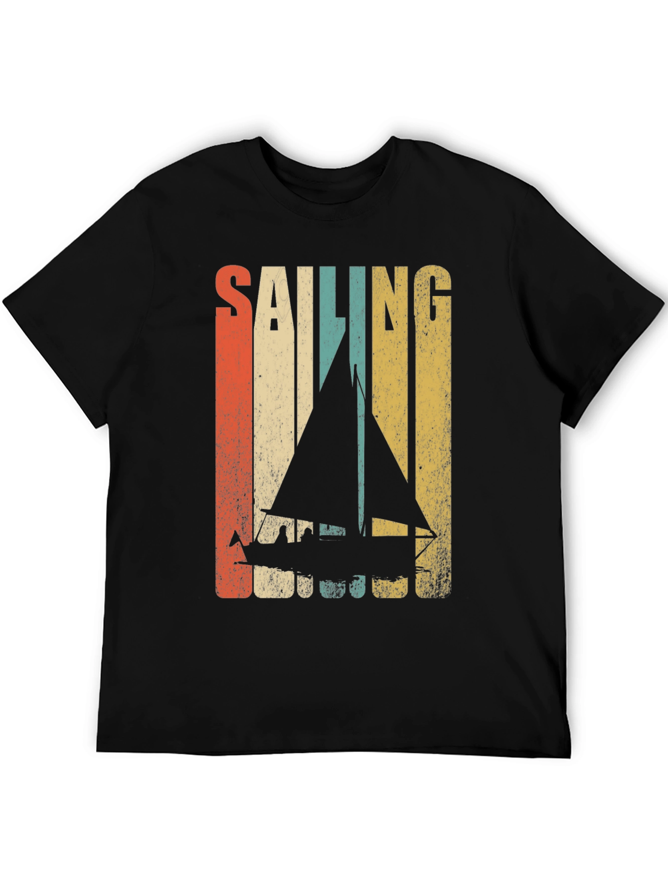 Black Sailing Retro T-Shirt view 5