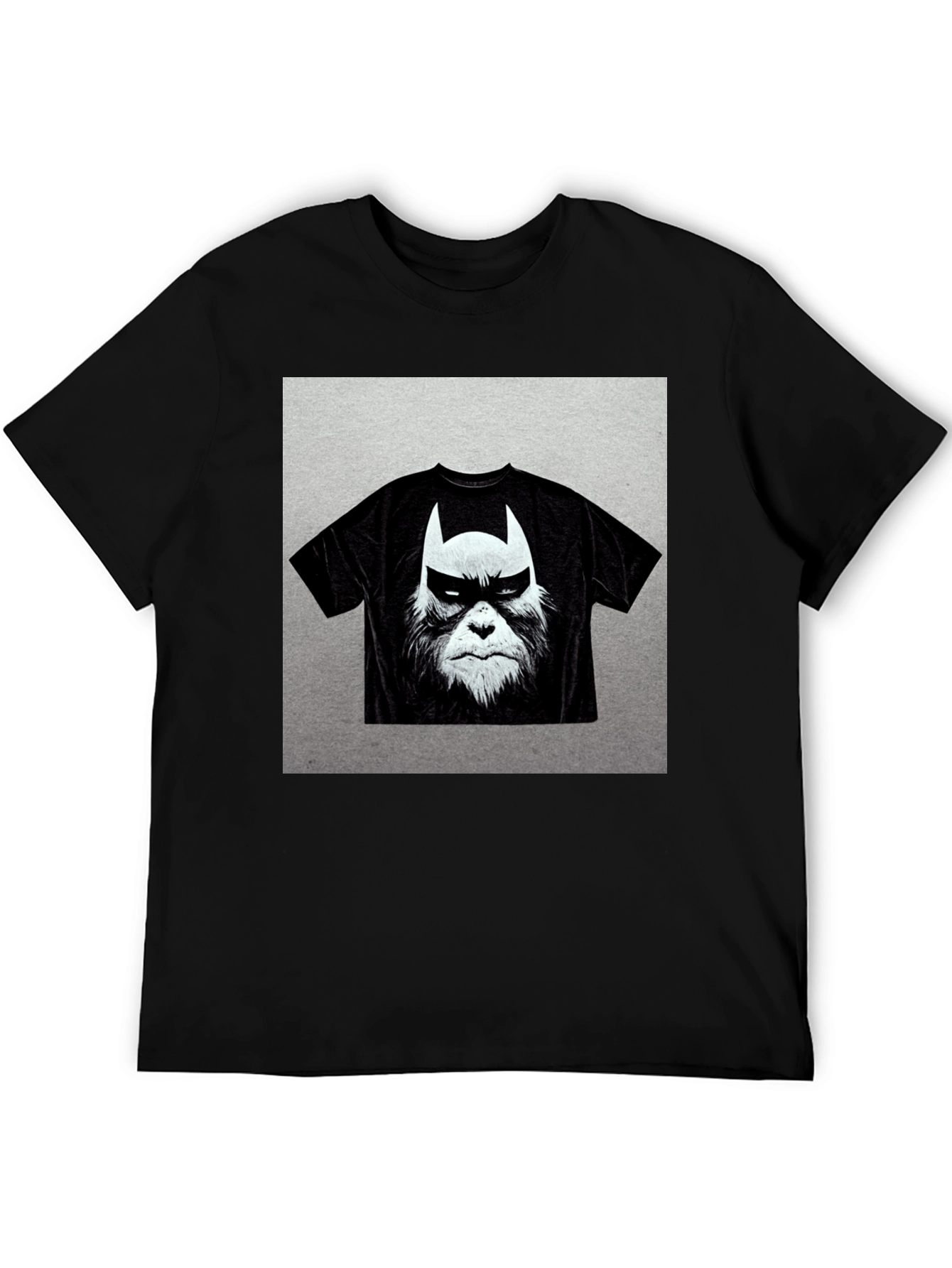 Black Batman Bigfoot Graphic Tee - Black Cotton Blend view 5