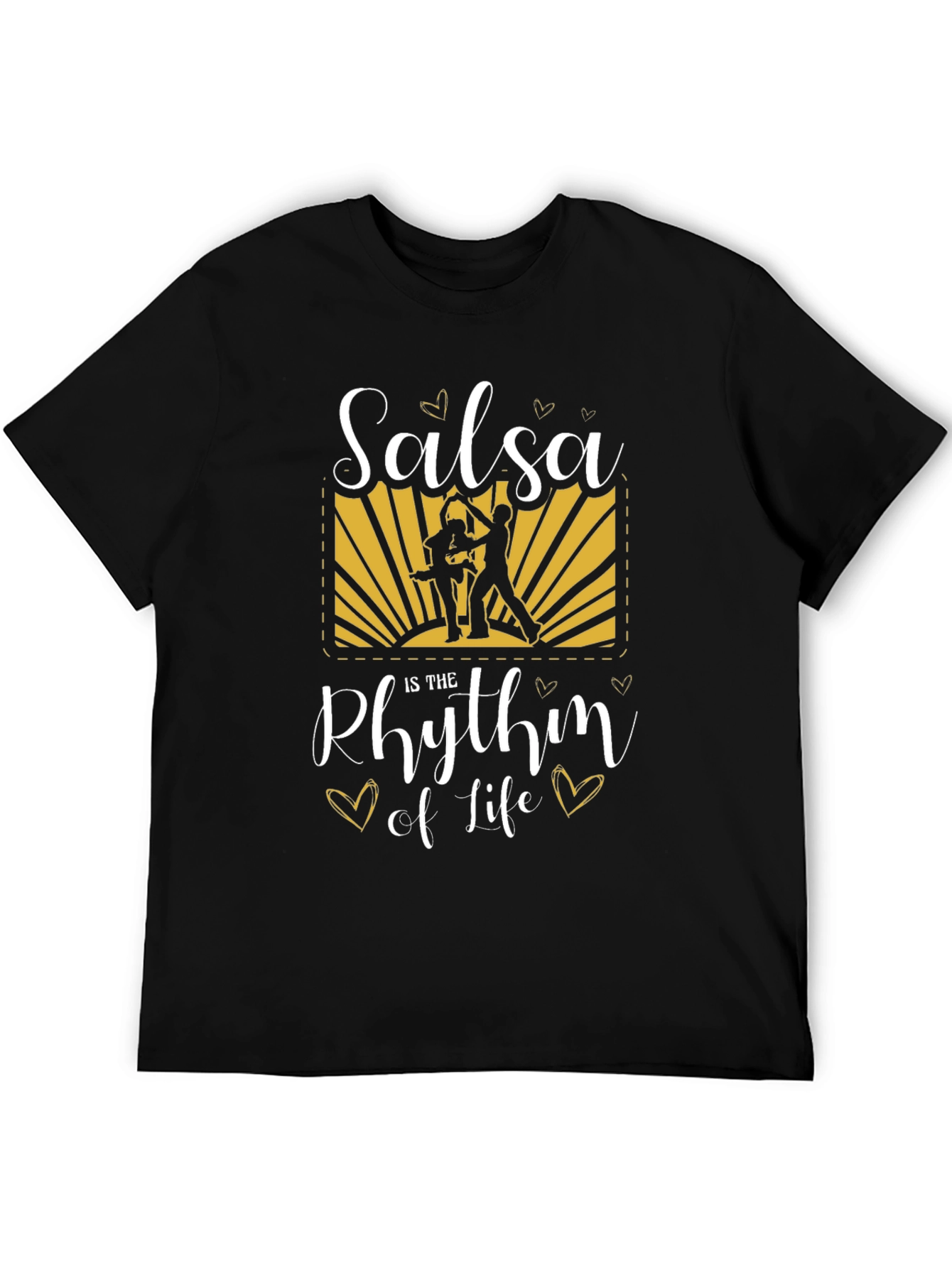 Black Salsa is the Rhythm of Life Graphic T-Shirt view 5