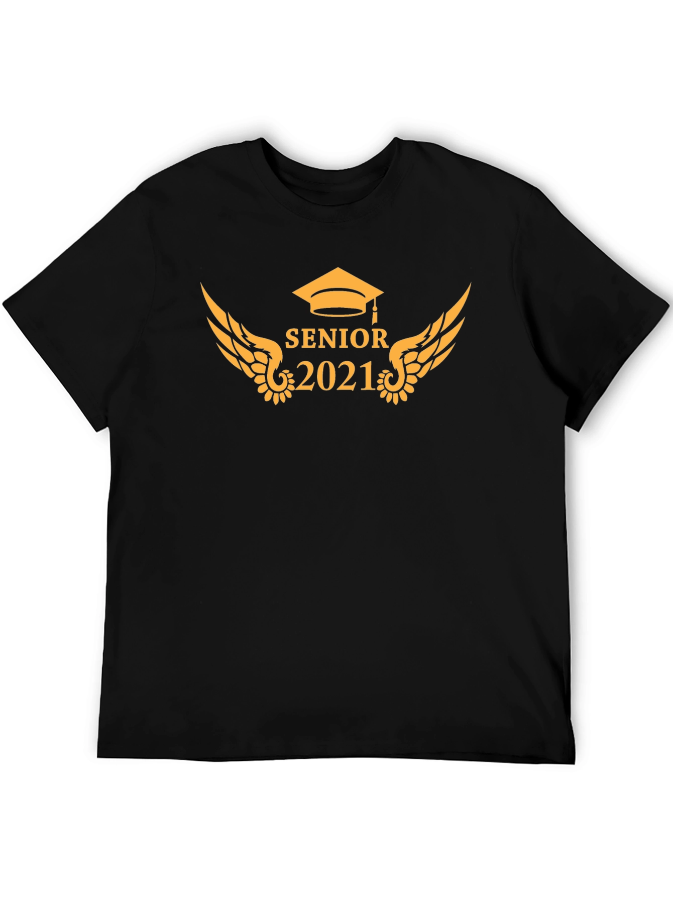 Senior 2021 Black Graphic T-Shirt - 5