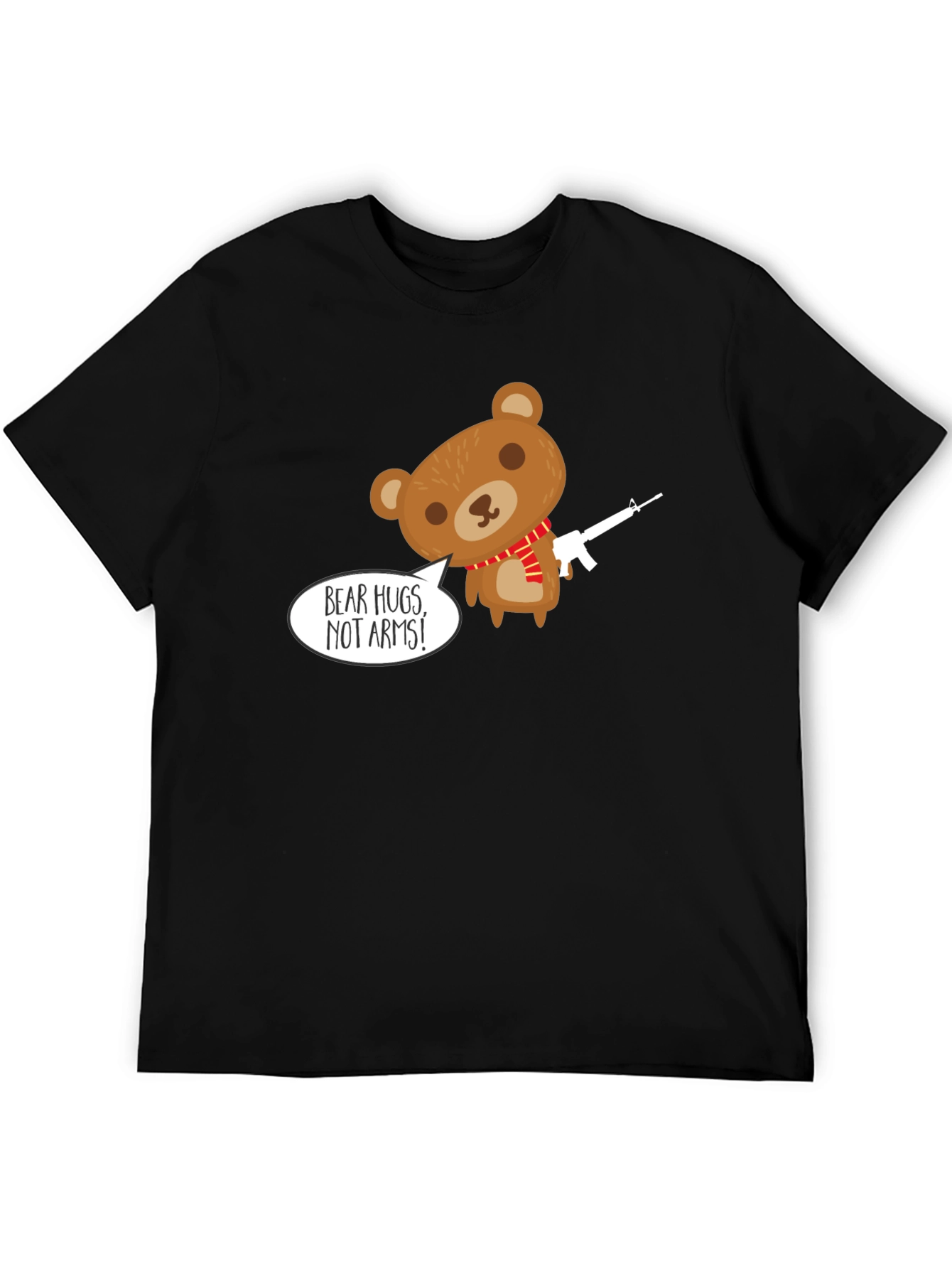 Black Bear Hugs Not Arms T-Shirt - Graphic Tee view 5