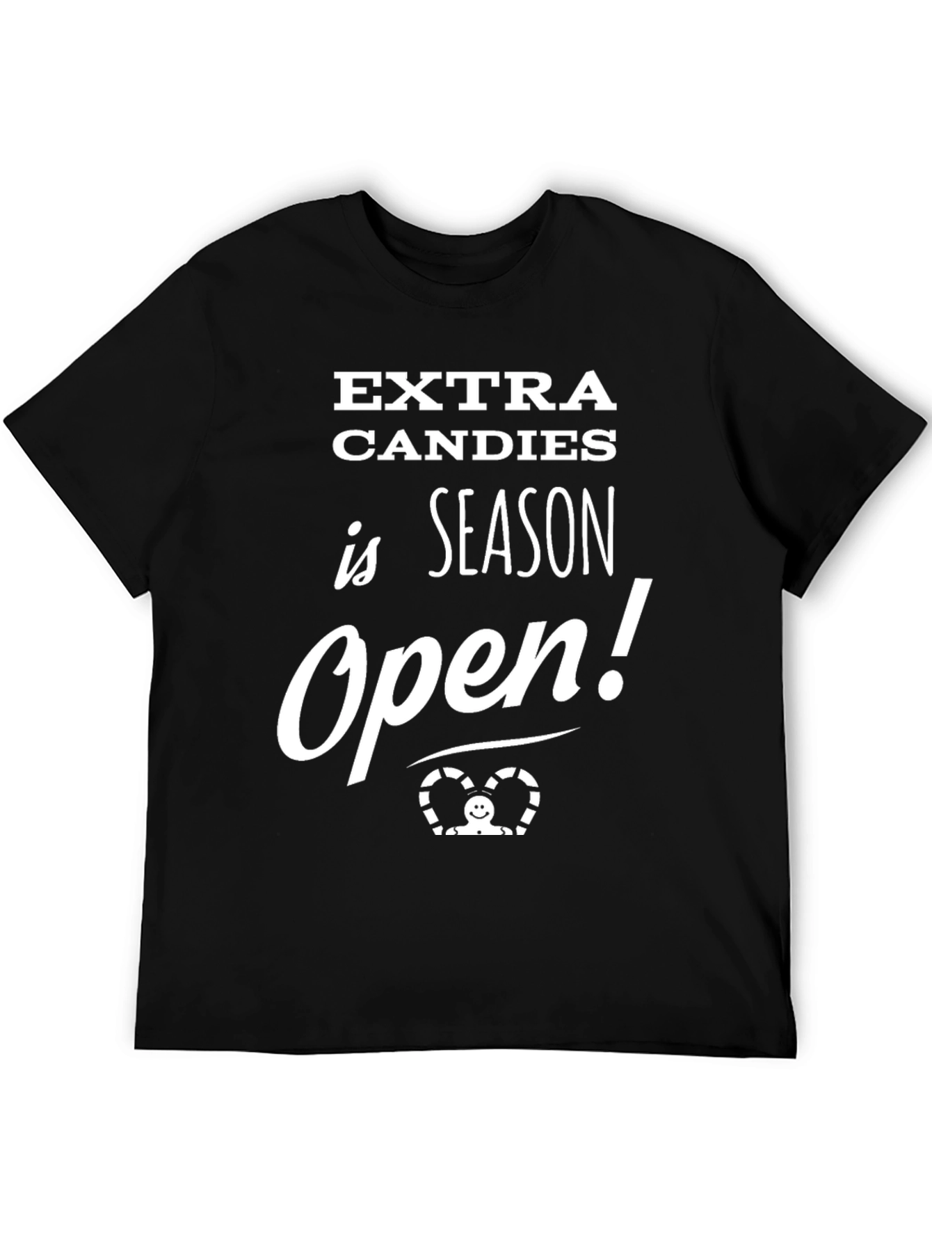 Black Extra Candies Season Open Black T-Shirt view 5