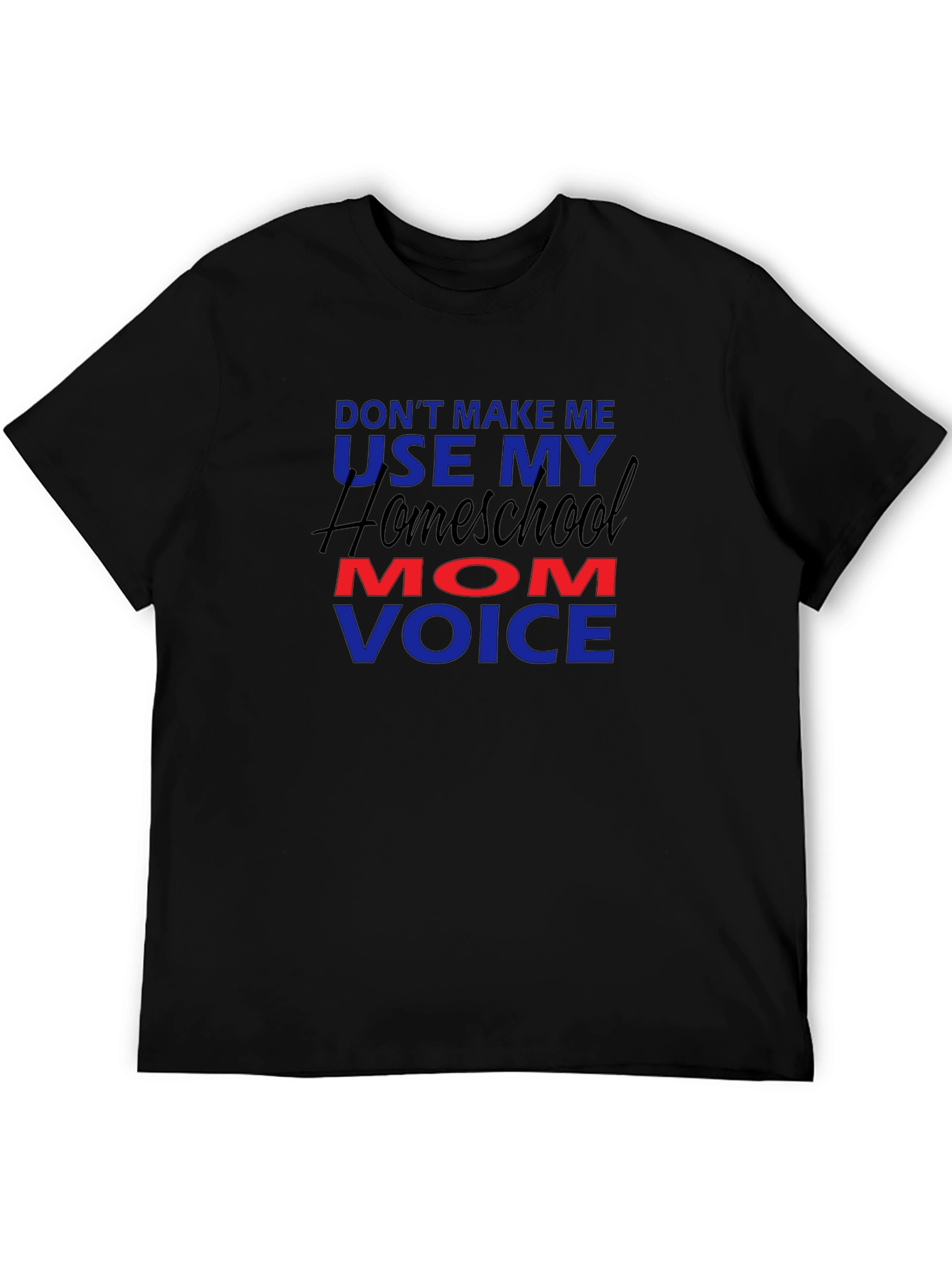 Black Homeschool Mom Voice Graphic Tee - Unisex Fit view 5