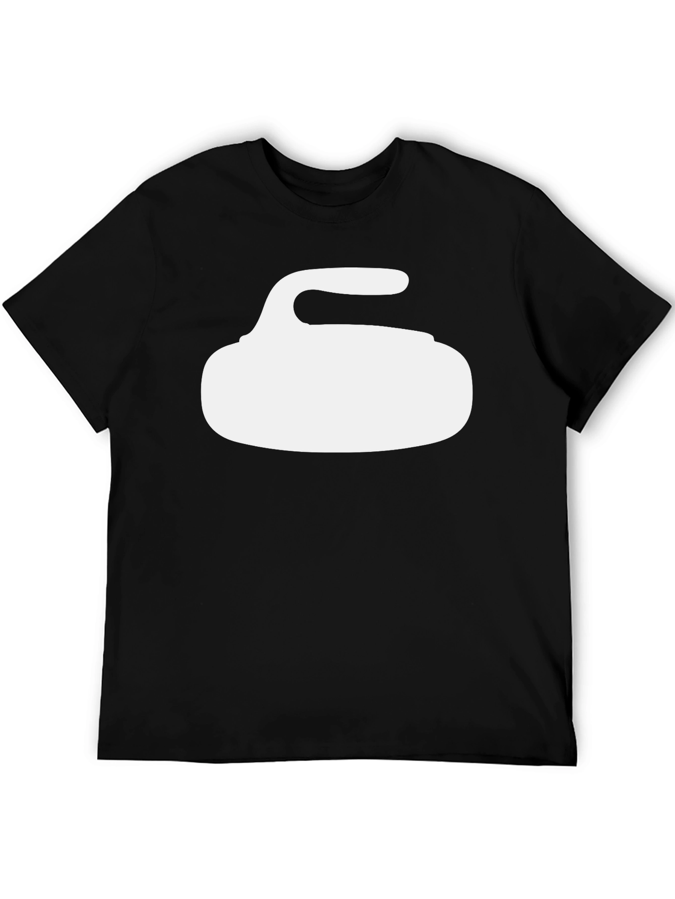 Black Curling Stone Graphic Tee - Black view 5