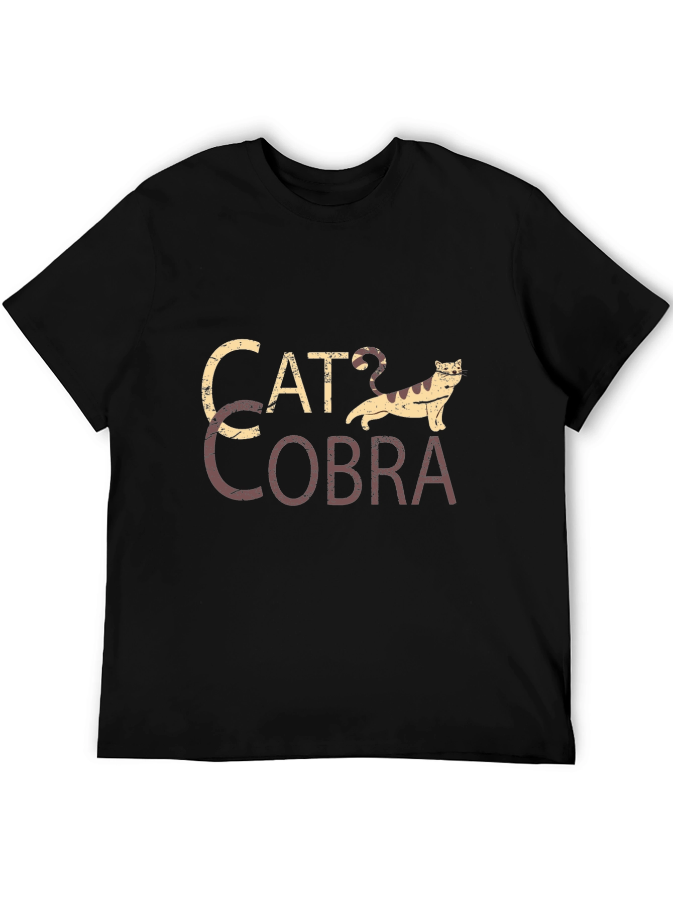 Black Cat Cobra Graphic Tee - Novelty T-Shirt view 5