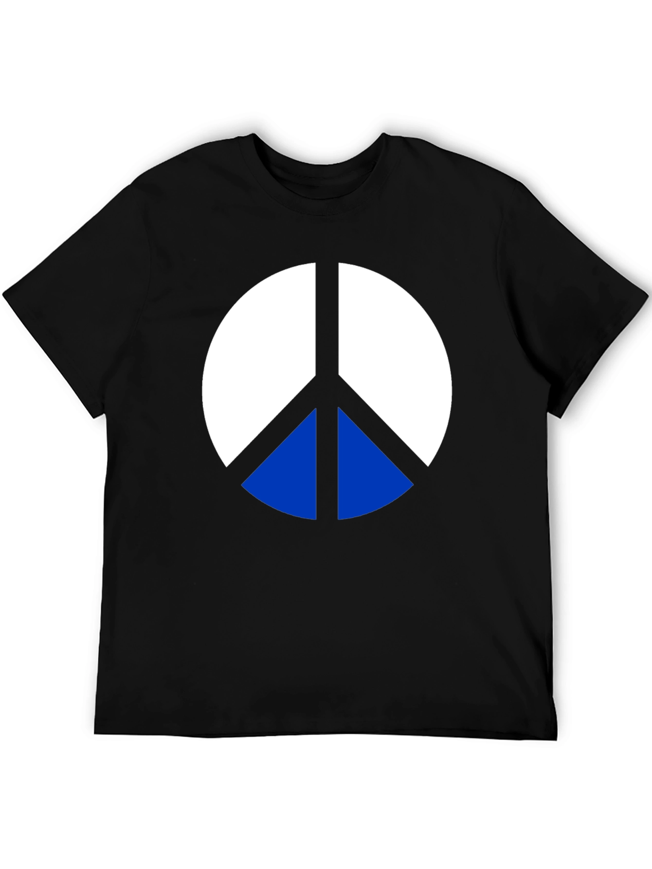 Black Peace Sign Graphic Tee - Classic Black T-Shirt view 5