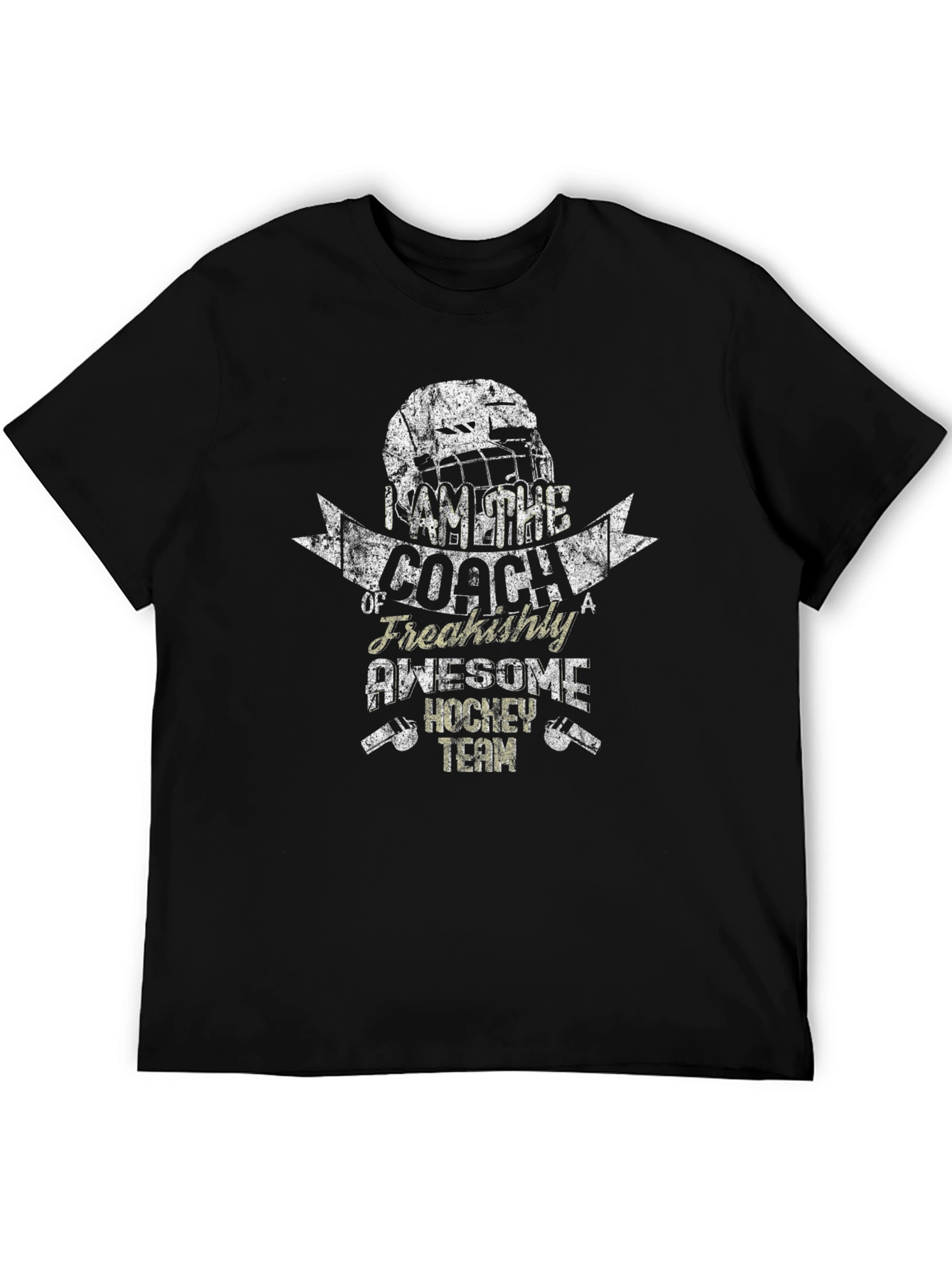 Black Awesome Hockey Coach Graphic Tee view 5
