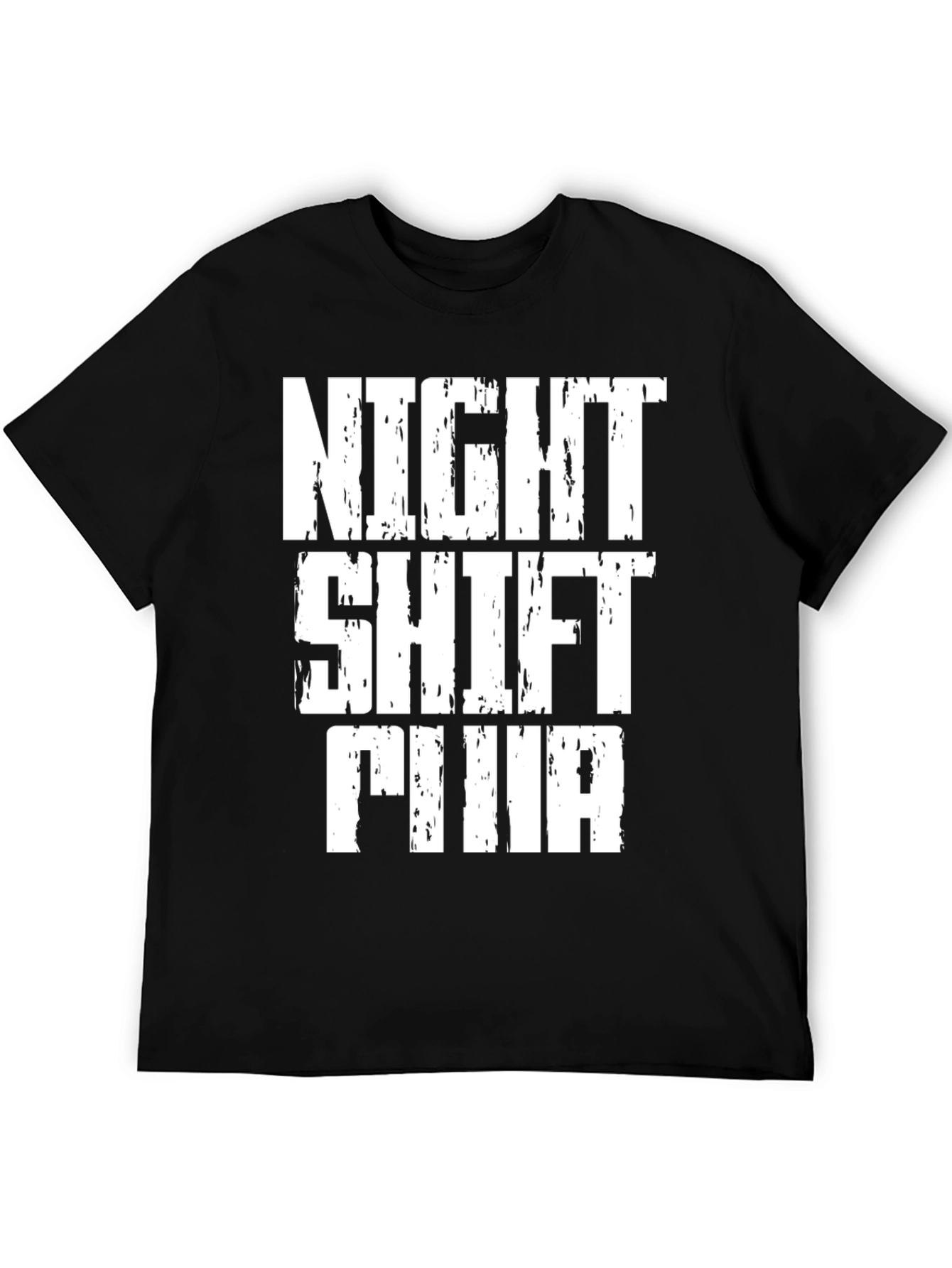Black Night Shift FINA Graphic Tee - Black Cotton T-Shirt view 5