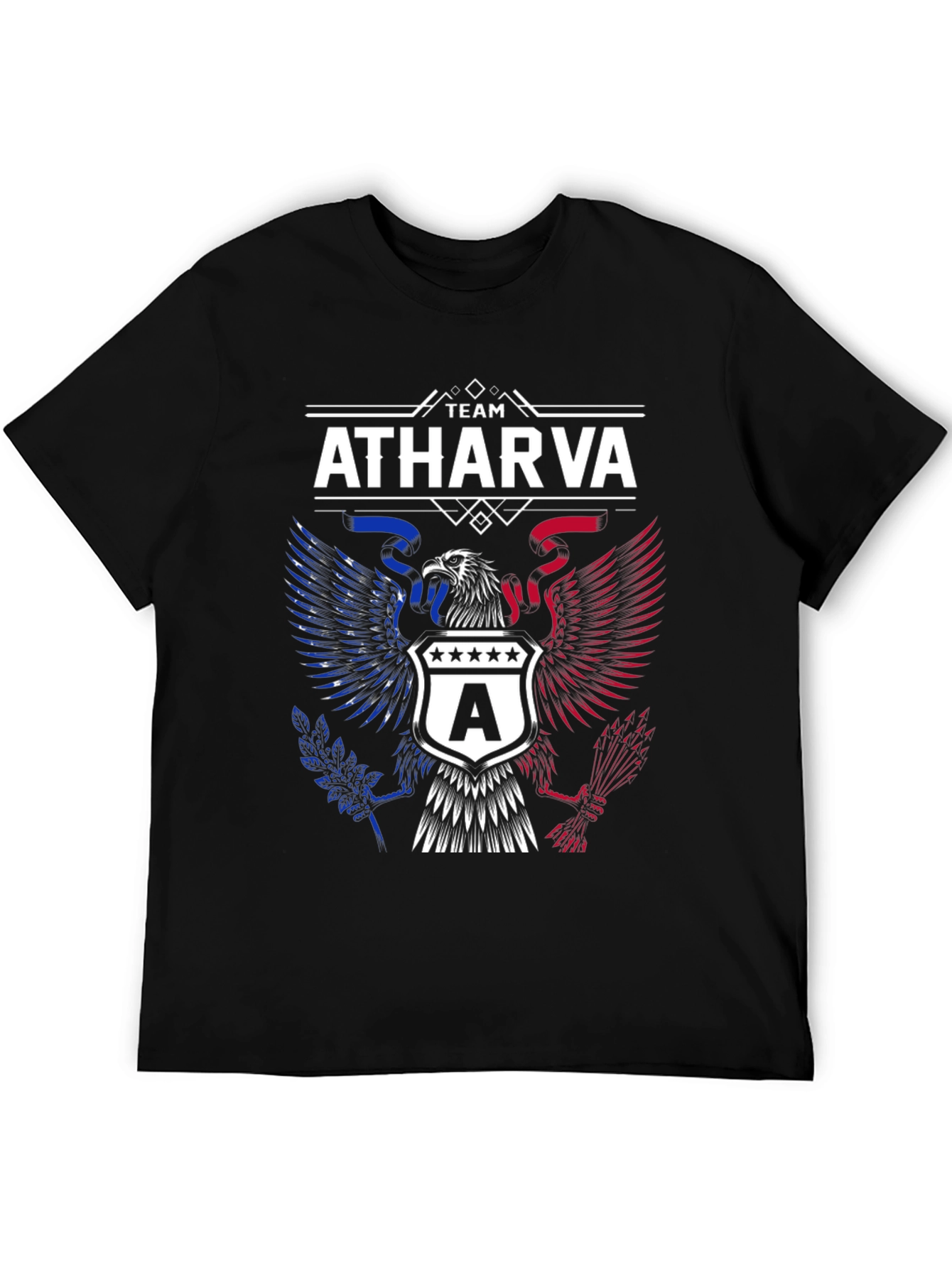 Black Team Atharva Eagle Patriotic T-Shirt view 5