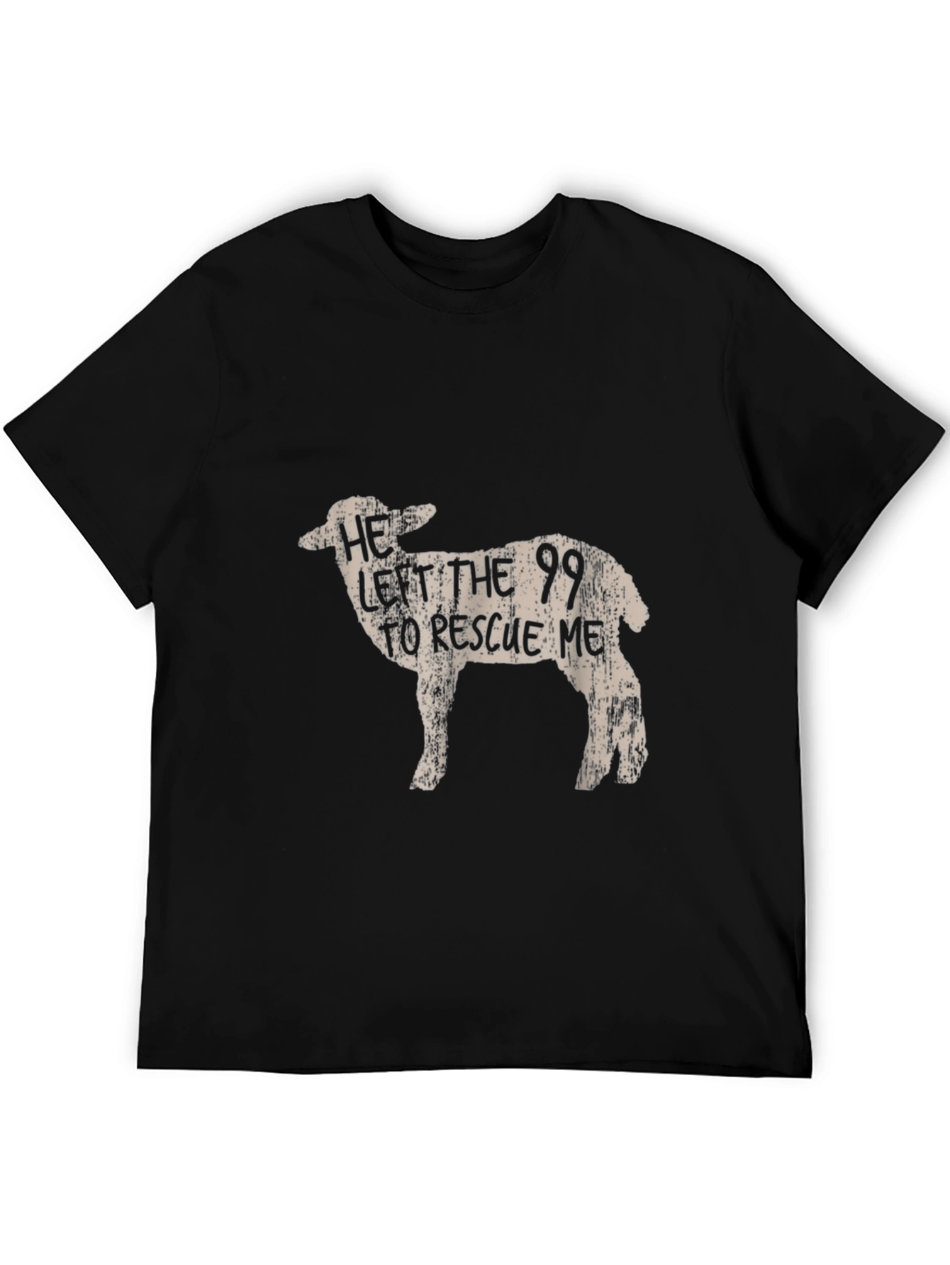 Black He Left the 99 Sheep Graphic Tee view 5