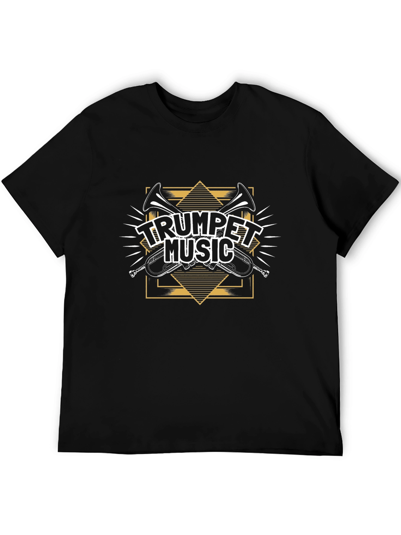 Black Trumpet Music Graphic Tee - Black view 5