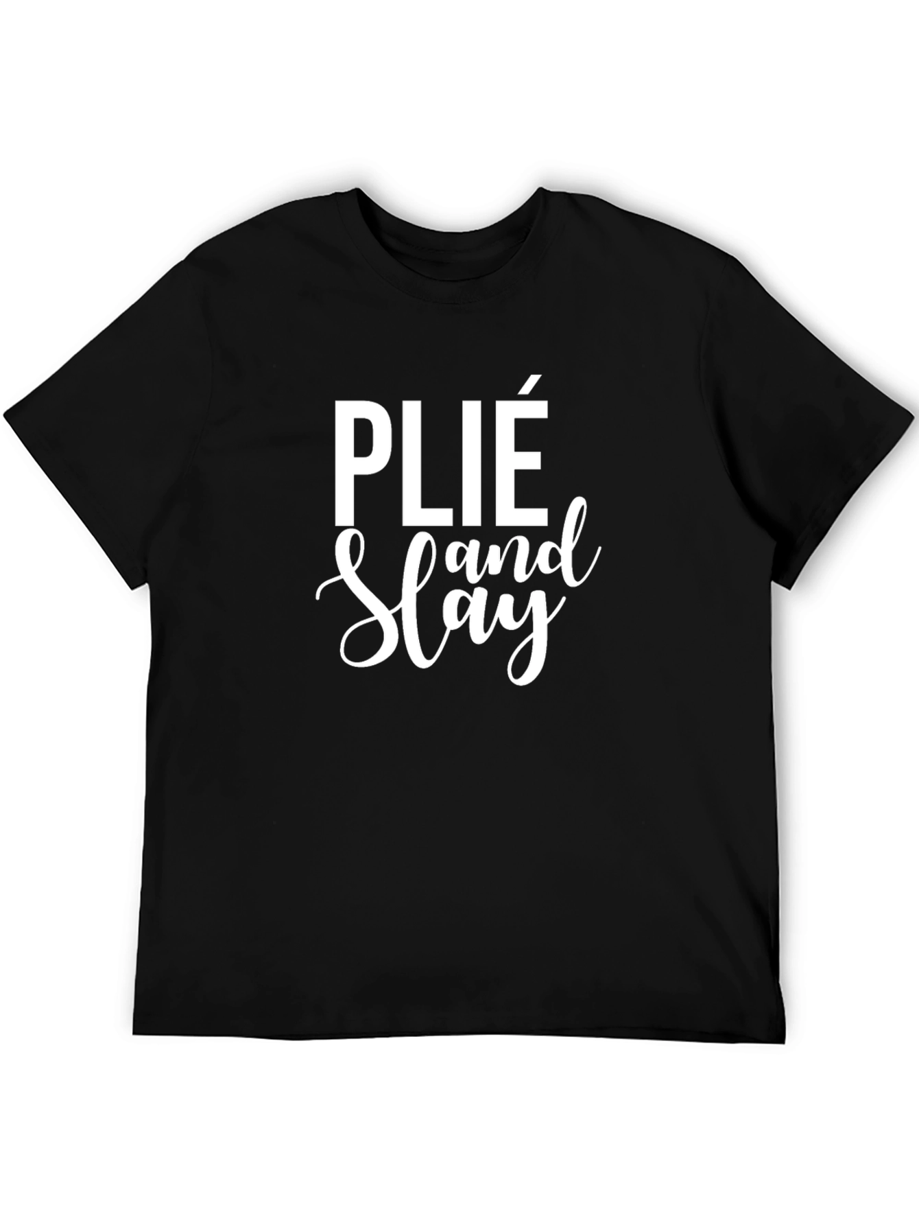 Black Plié and Slay Graphic Tee - Black view 5